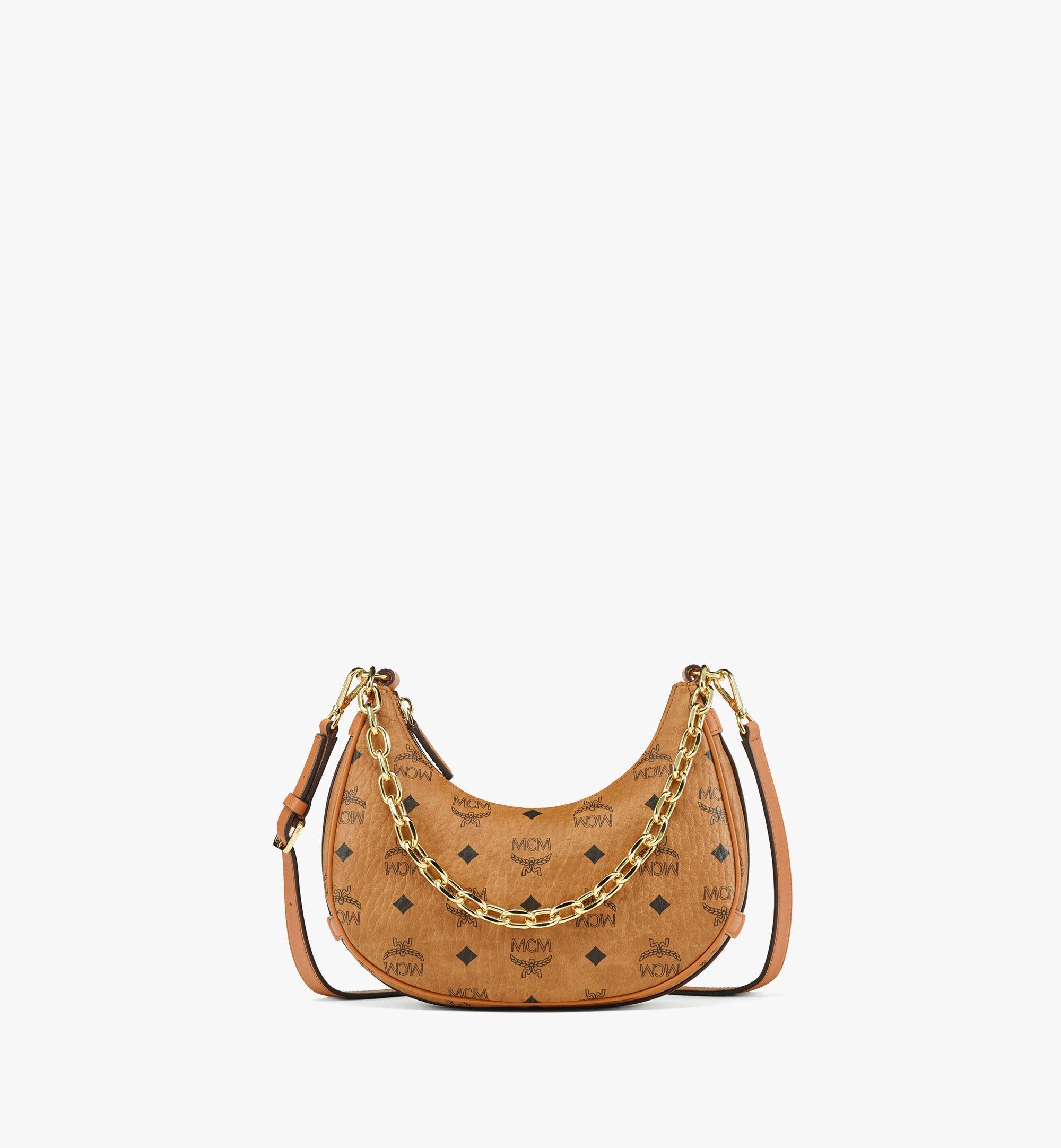 MCM Aren Crescent Hobo in Visetos Cognac MWHCATA11CO001 Alternate View 4
