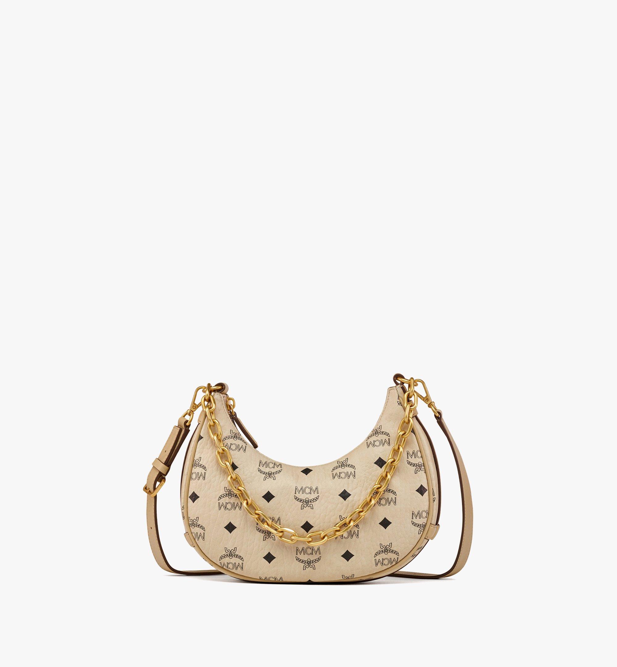 MCM Aren Visetos 月牙 Hobo 包 Beige MWHCATA11I8001 更多視圖 1