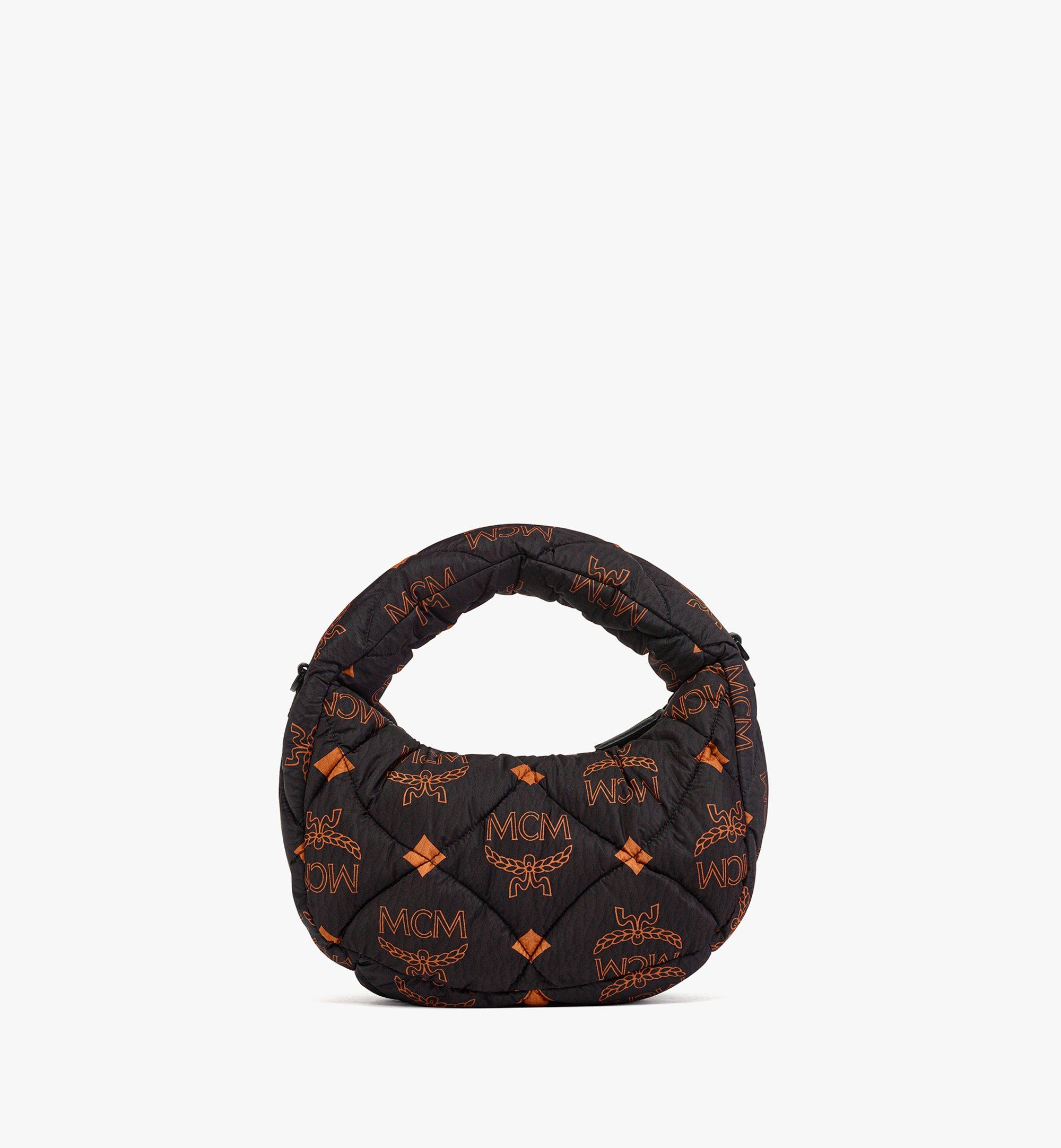 Mini Aren Quilted Hobo in Maxi Monogram Nylon Black | MCM ®UK