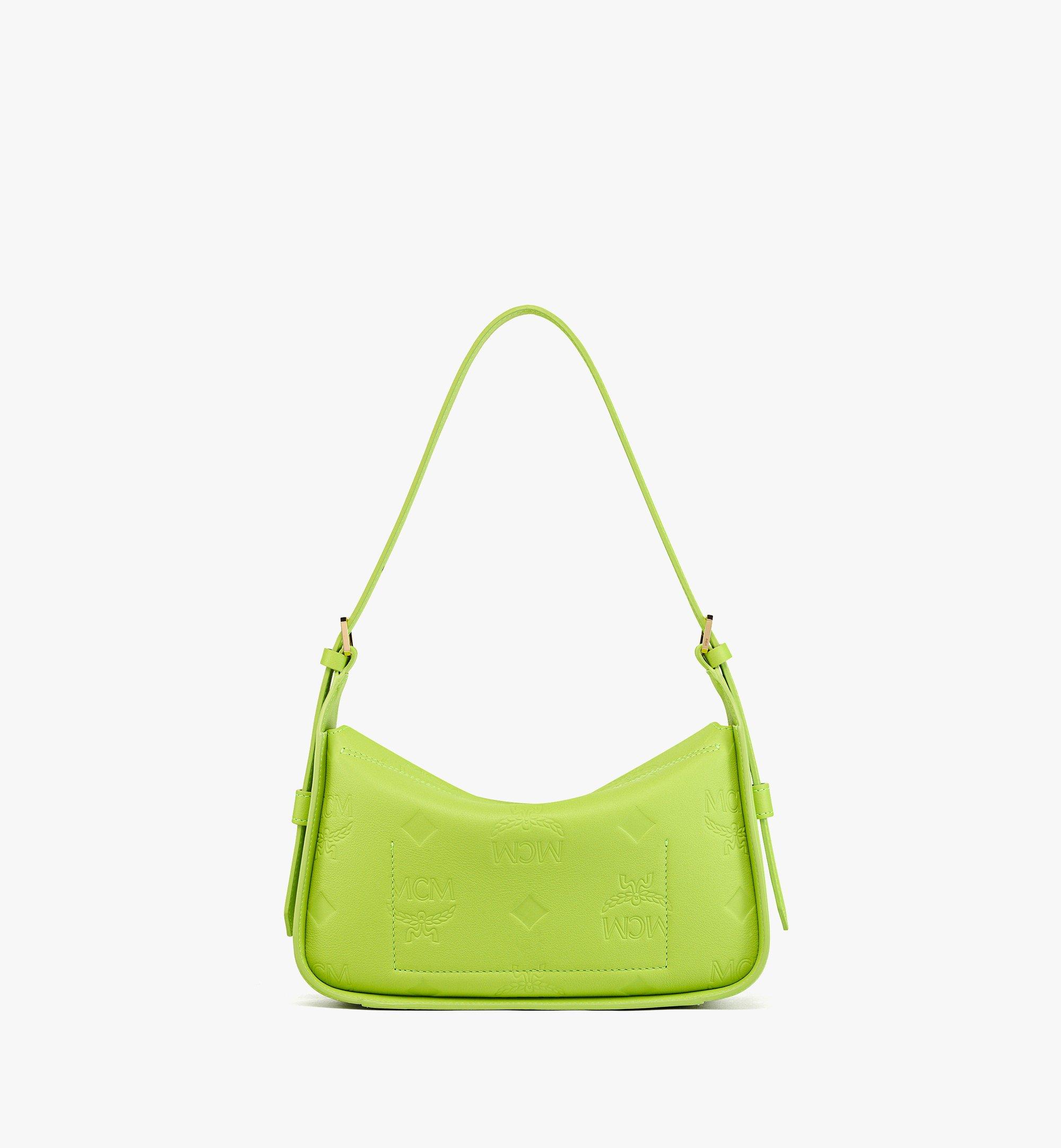 MCM Aren フラップ ホーボーバッグ - モノグラムエンボスレザー Green MWHDSTA03J7001 ほかの角度から見る 4