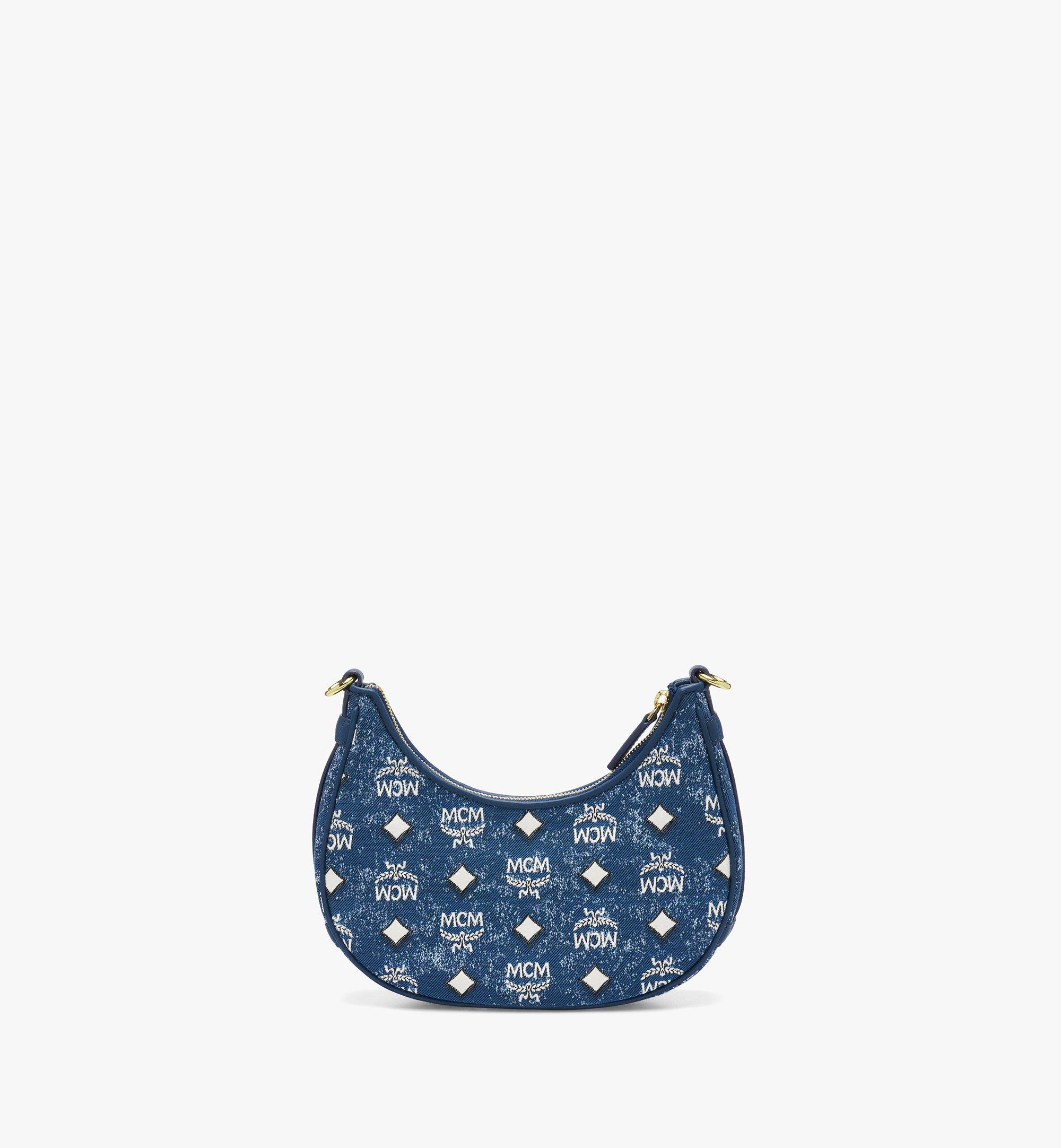 Mcm Small Vintage Jacquard Tote in Blue