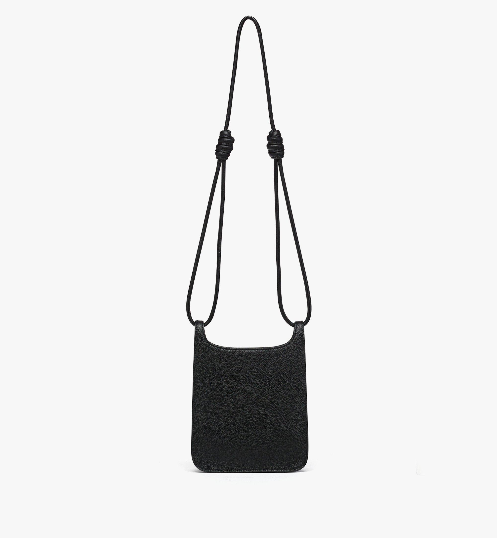 Mini Himmel Hobo in Embossed Logo Leather Black MCM ®SG