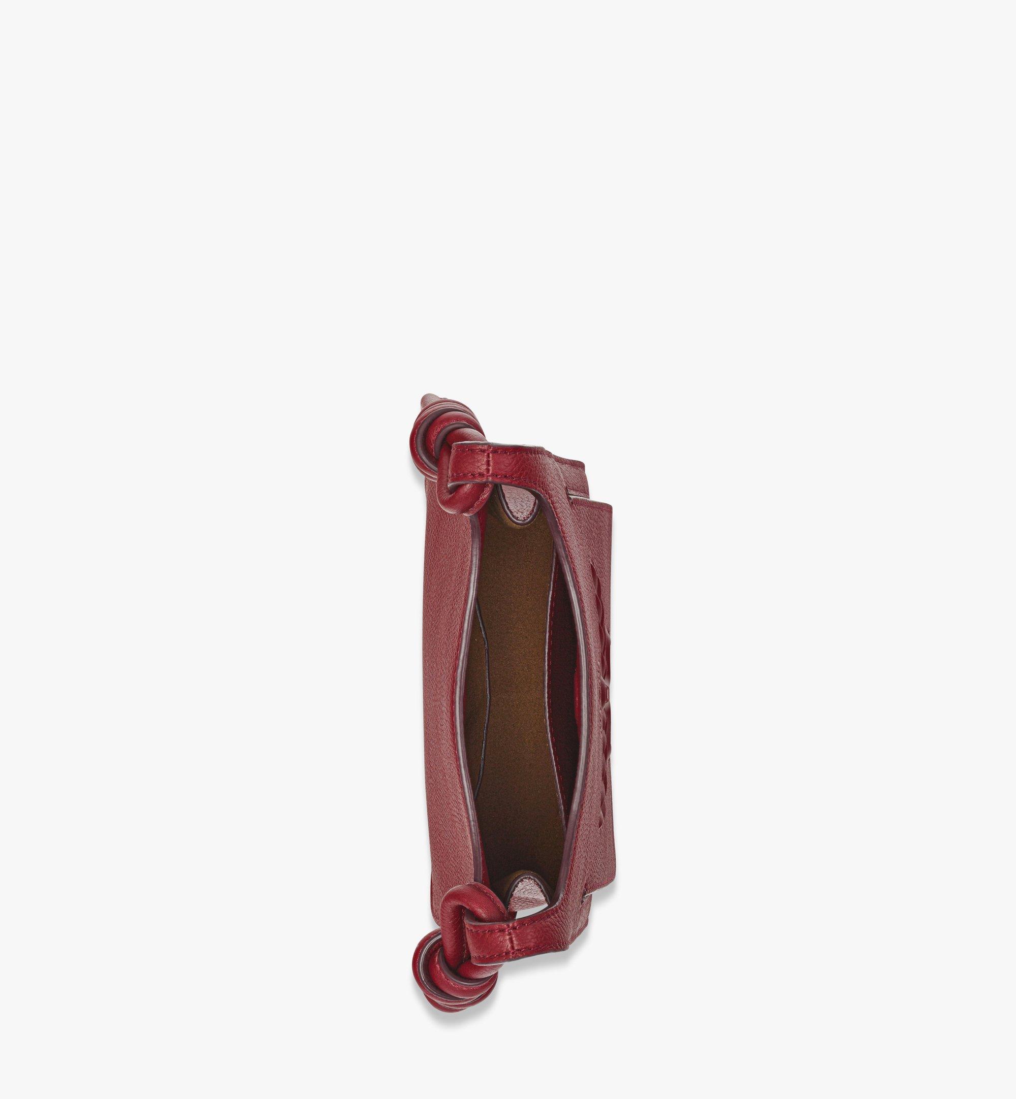 MCM Himmel Hobo in Embossed Logo Leather Red MWHESAC01XG001 Alternate View 2