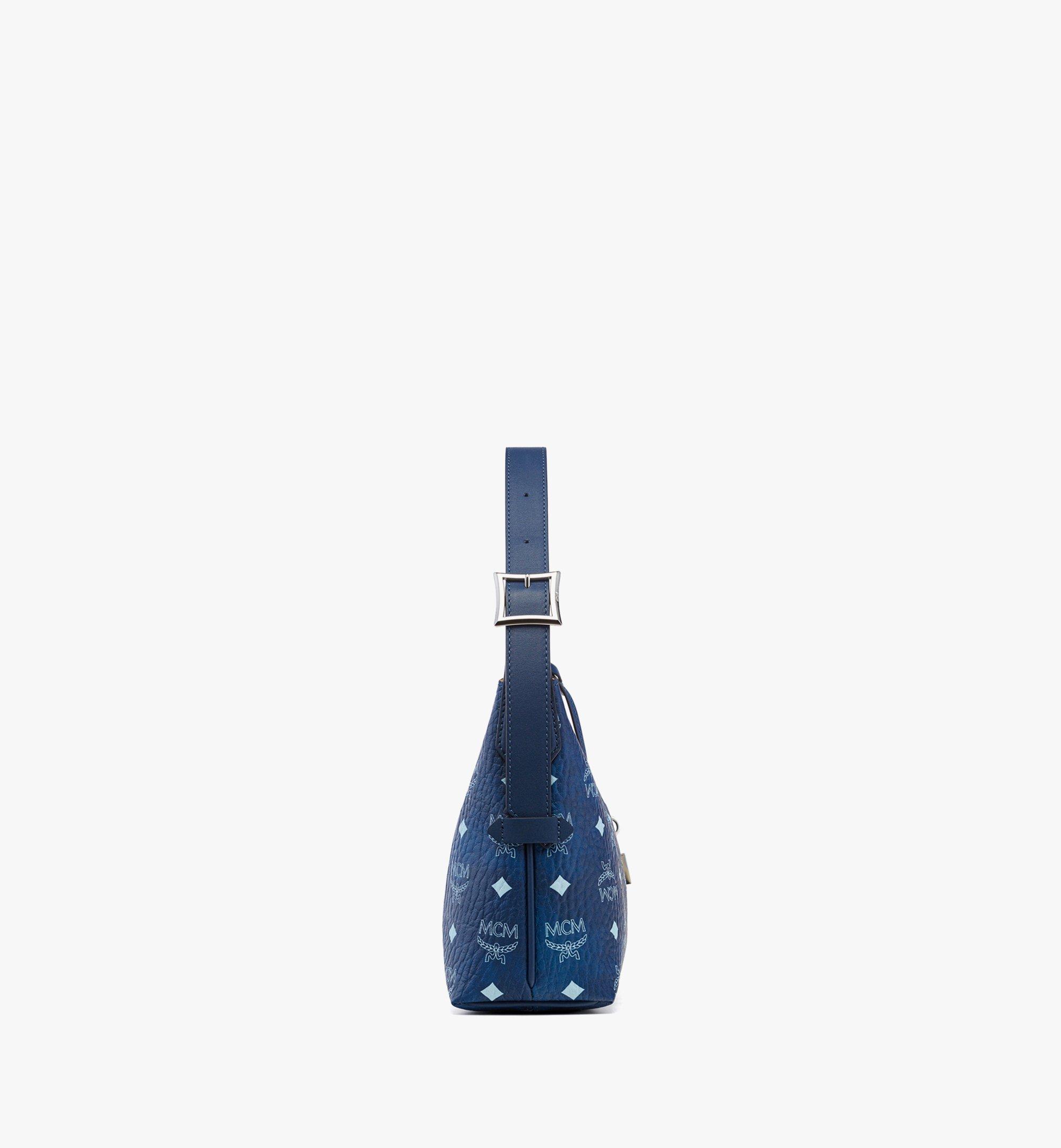 MCM Aren Hobo in Visetos Blue MWHESTA011F001 Alternate View 1