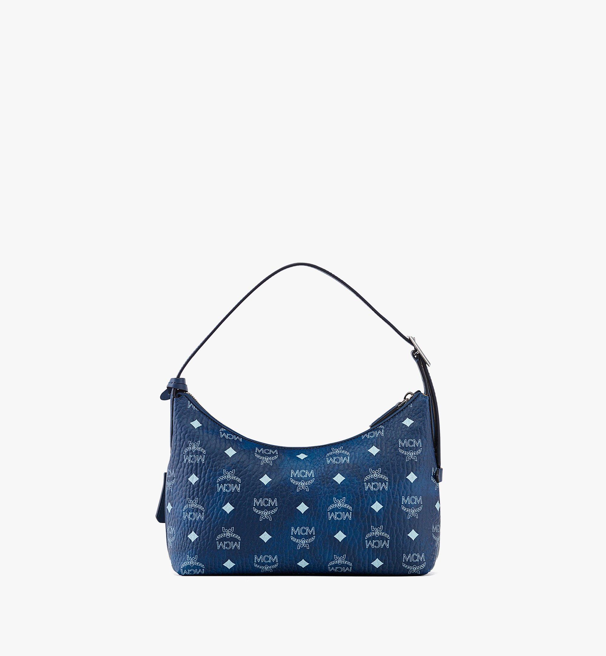 MCM Aren Hobo in Visetos Blue MWHESTA011F001 Alternate View 3
