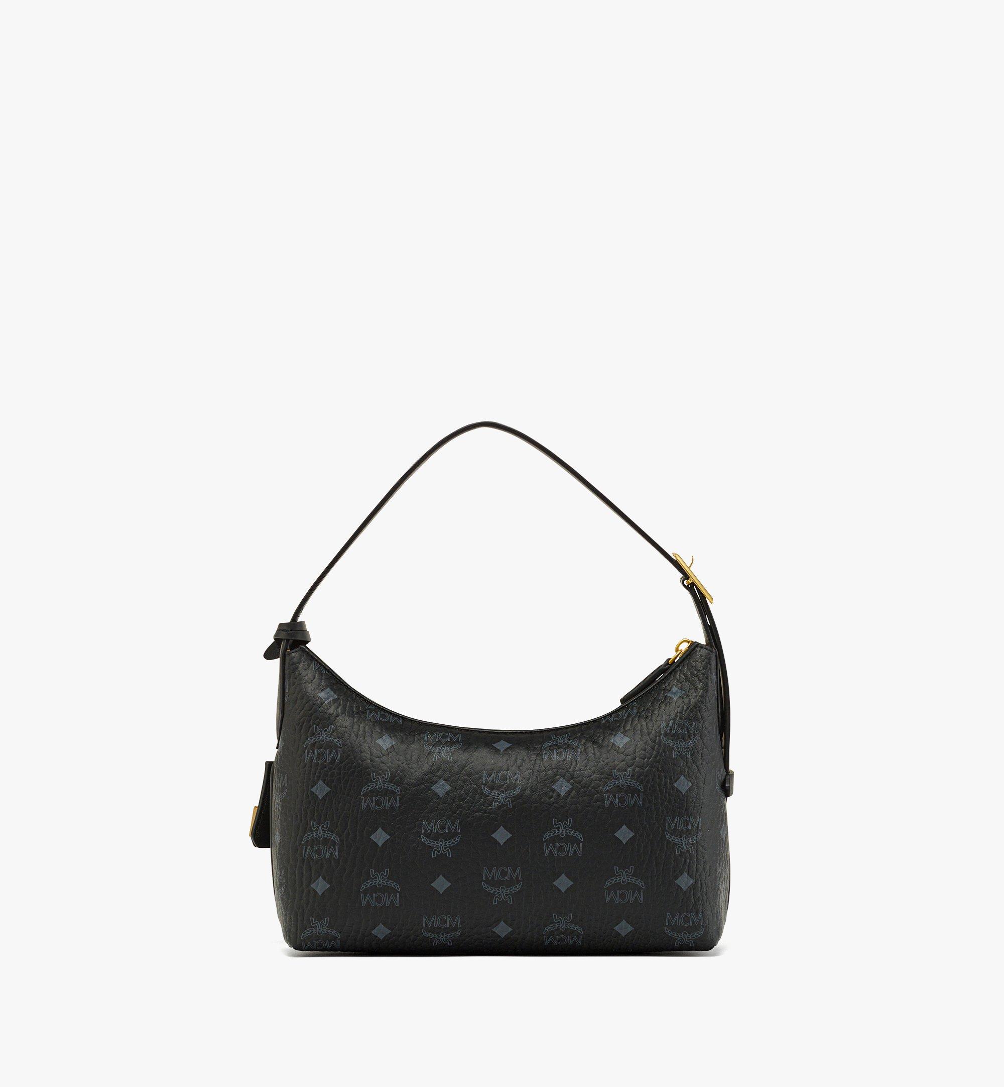 MCM Aren Hobo in Visetos Black MWHESTA01BK001 Alternate View 3