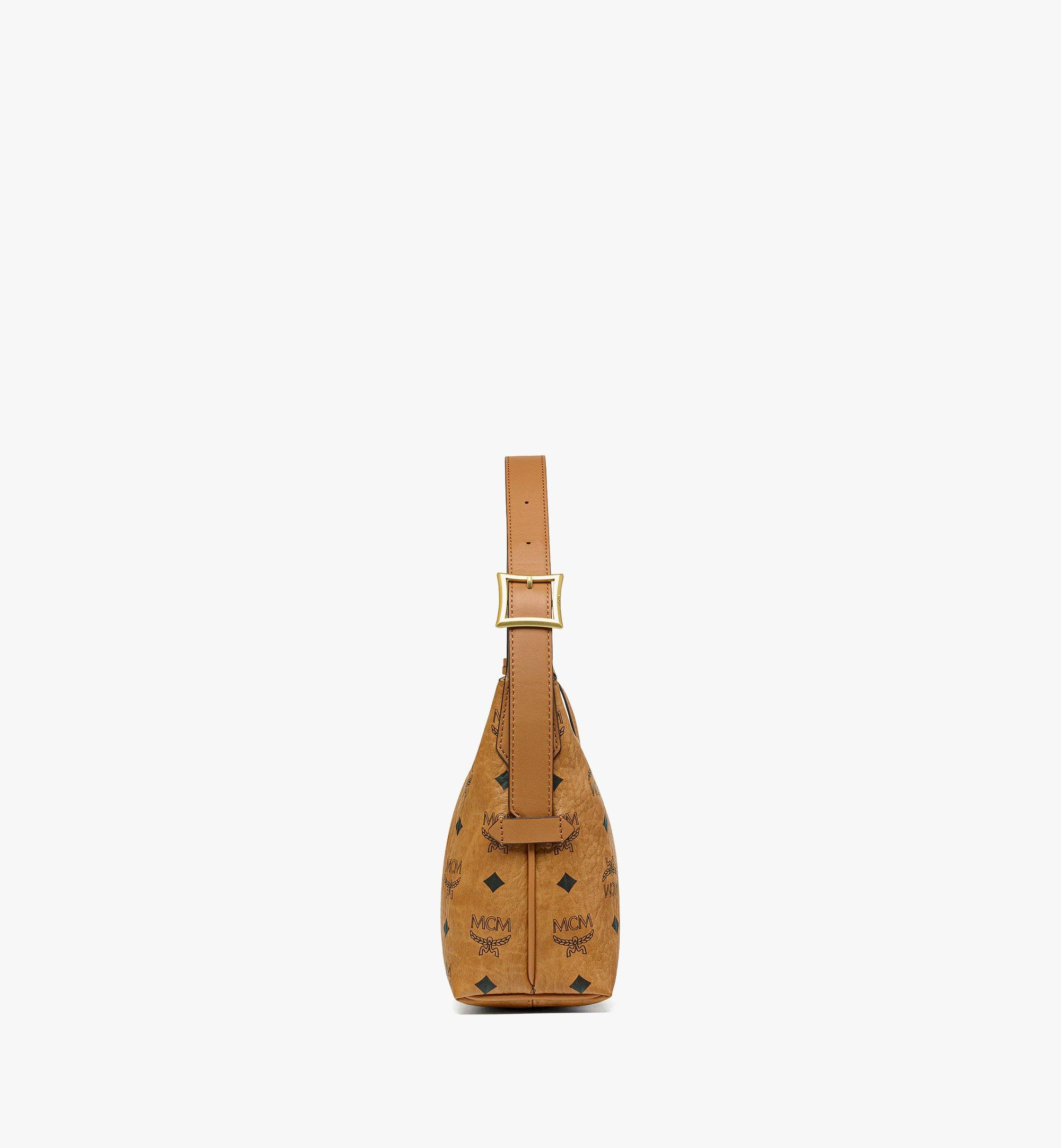 【関税込み】MCM Aren Crescent Hobo' shoulder bag Small Aren Hobo in Visetos Cognac | MCM ®US