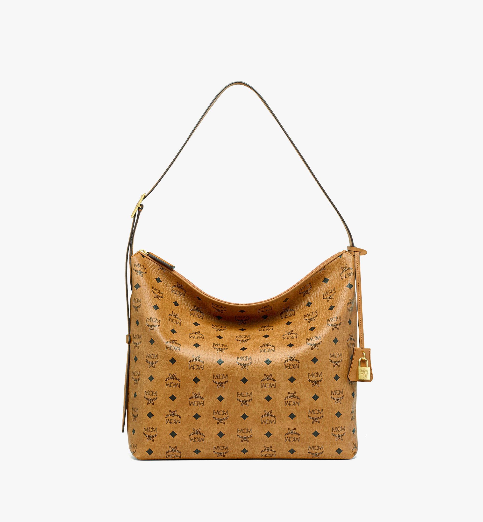 Mcm Aren Crossbody Pouch in Maxi Visetos Cognac Visetos