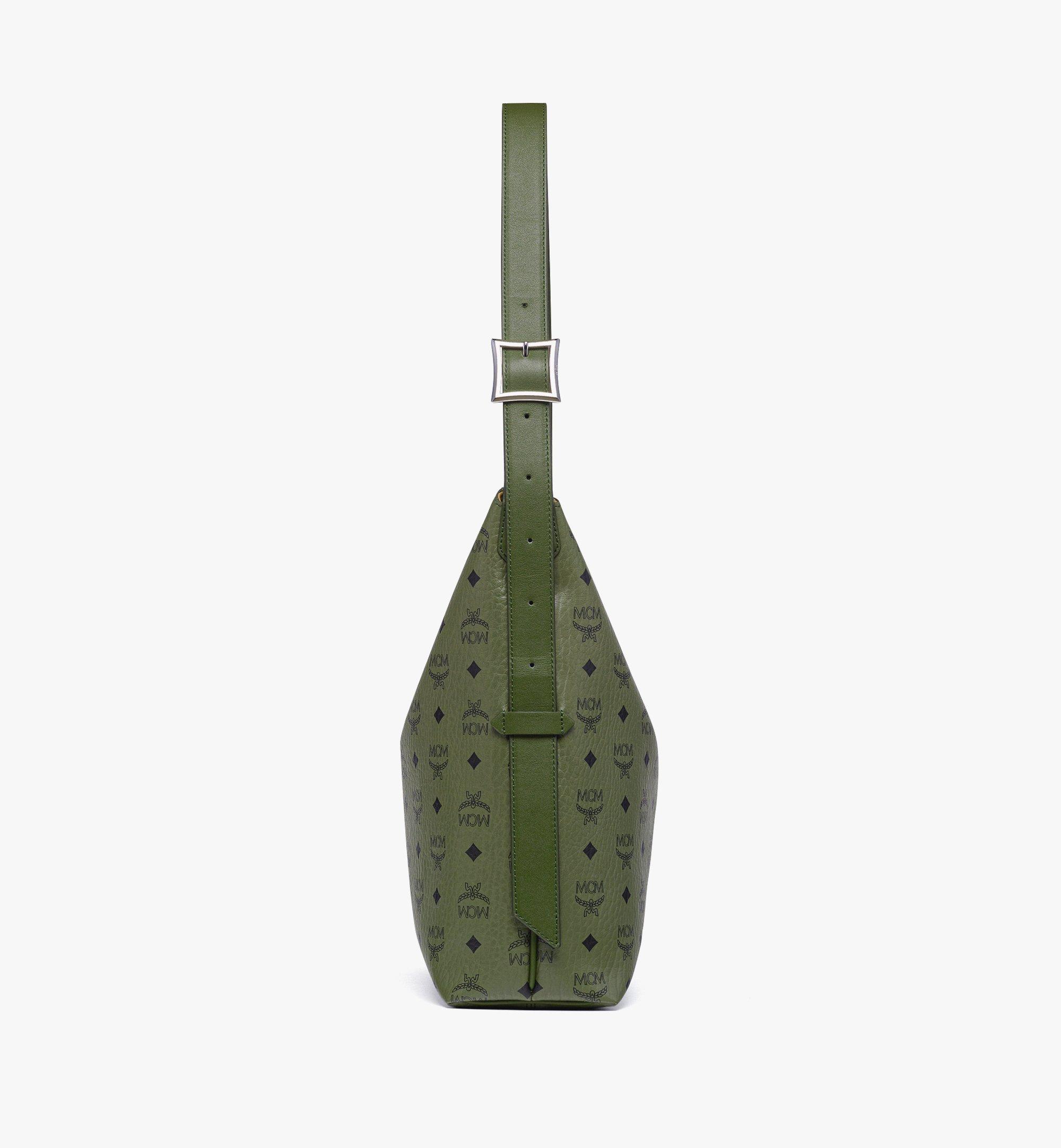 MCM Aren Hobo in Visetos Green MWHESTA02K8001 Plus de photos 1