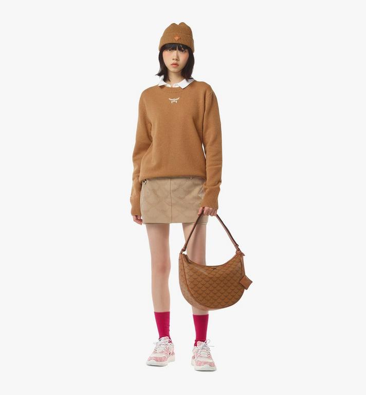 Medium Himmel Ascending Moon Hobo in Lauretos Cognac | MCM ®US Medium Himmel Ascending Moon Hobo in Lauretos Cognac | MCM ®US