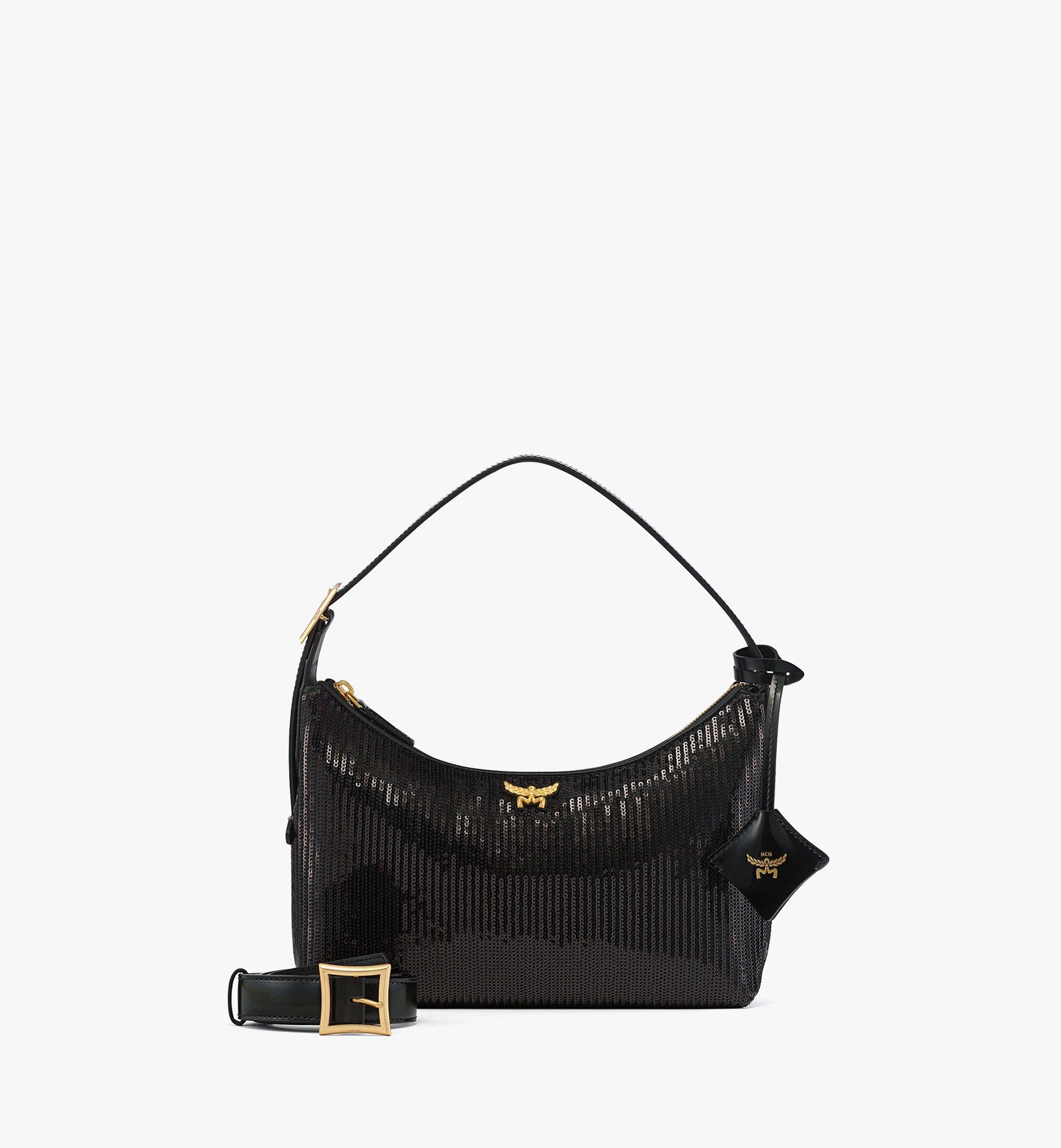 Black Sequin/Snakeskin Galera Hobo selling Bag