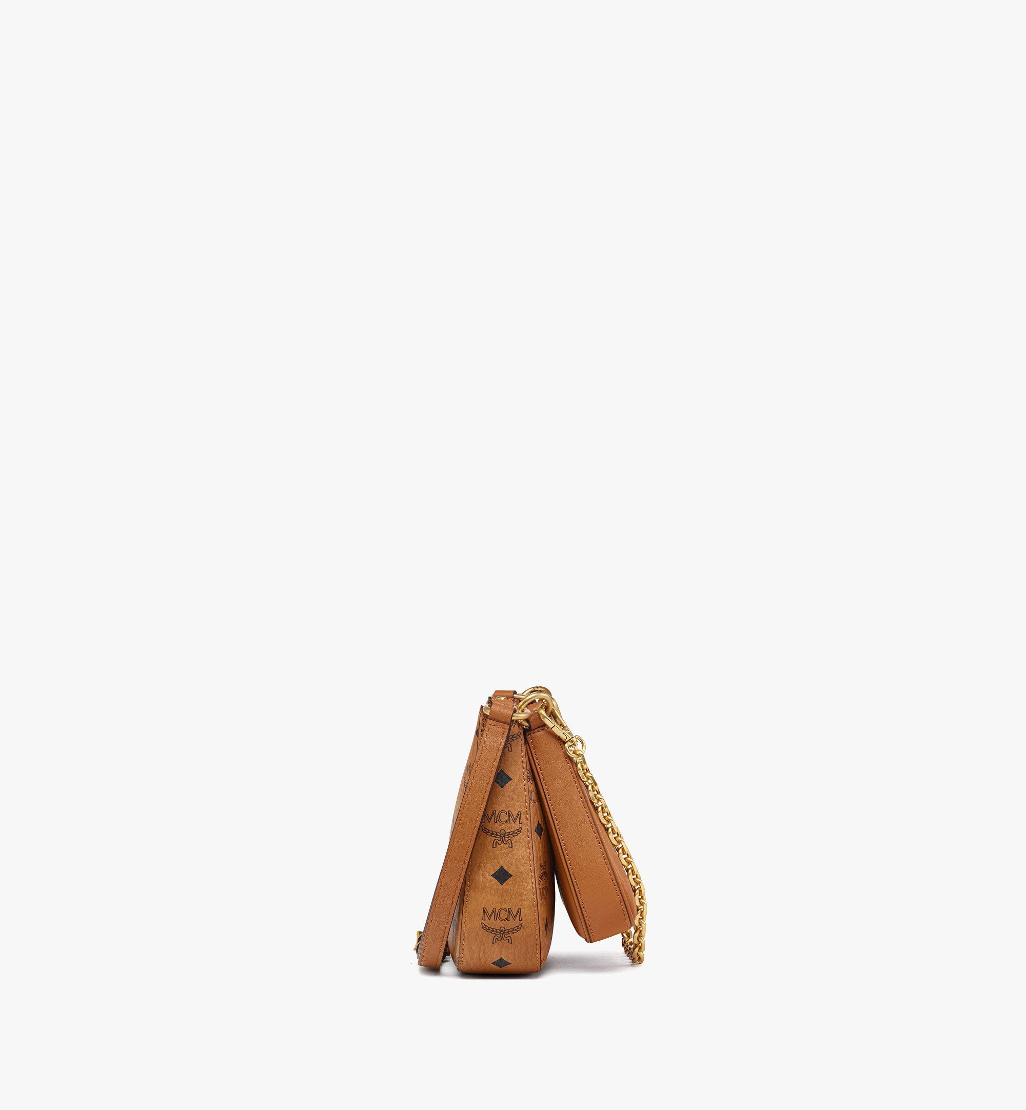 Small Aren Duo Hobo in Visetos Cognac | MCM ®US