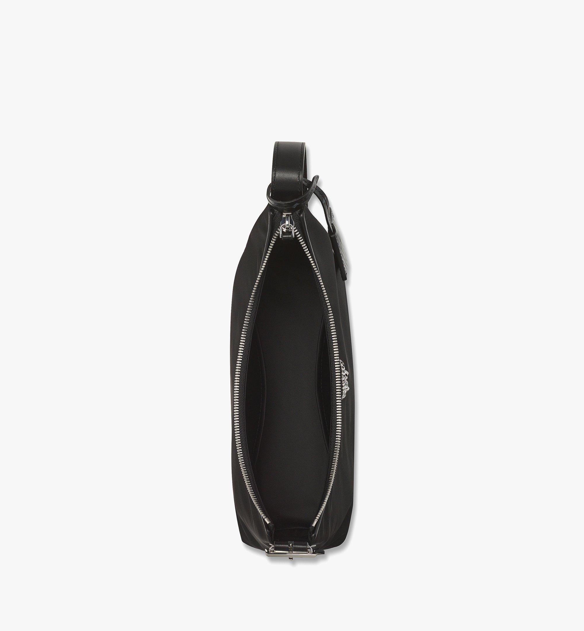 MCM Aren Hobo in Recycled Nylon and Monogram Print Leather Black MWHFSTA09BK001 Alternate View 2