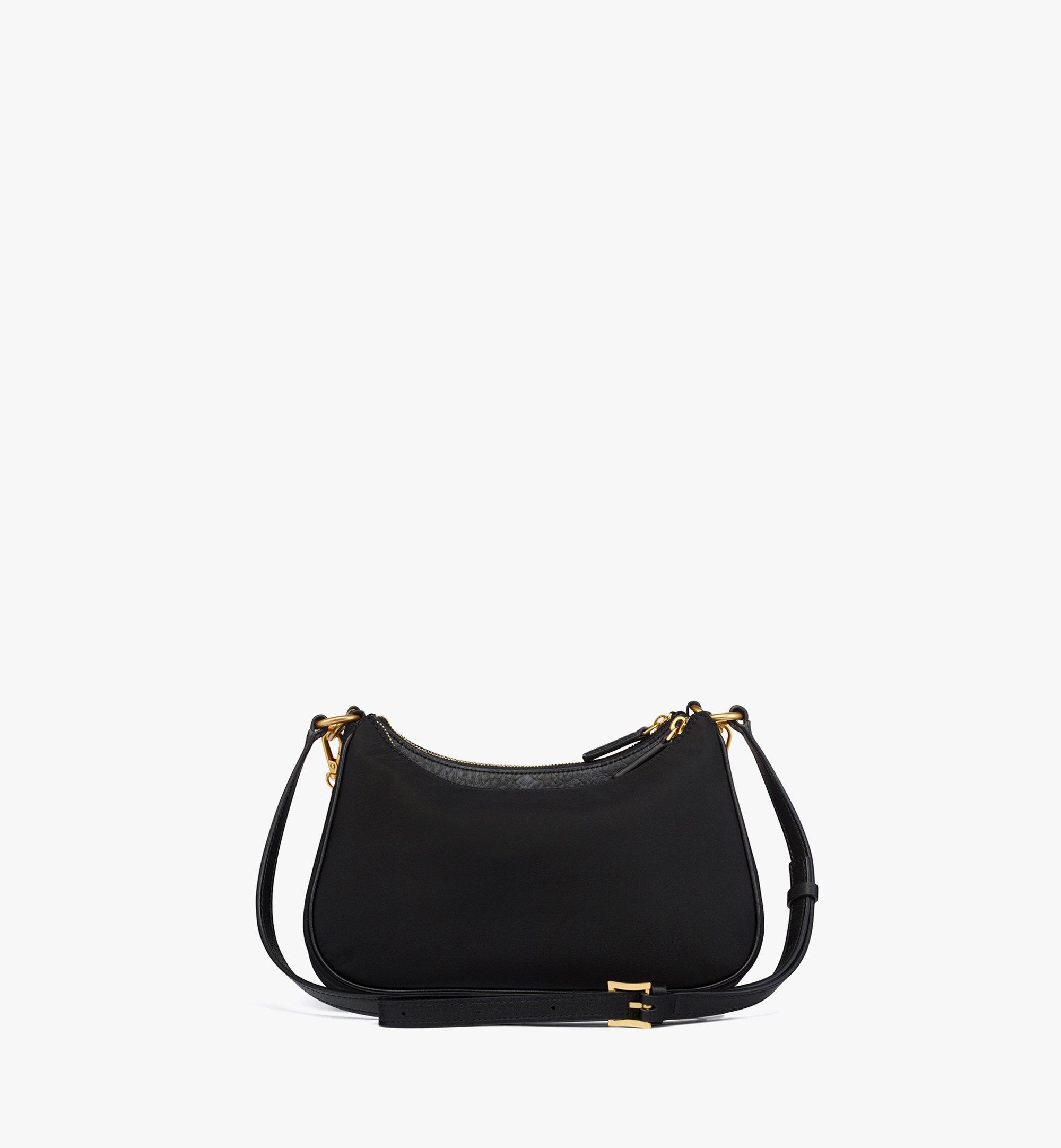 Small Aren Duo Hobo in Recycled Nylon and Visetos Black