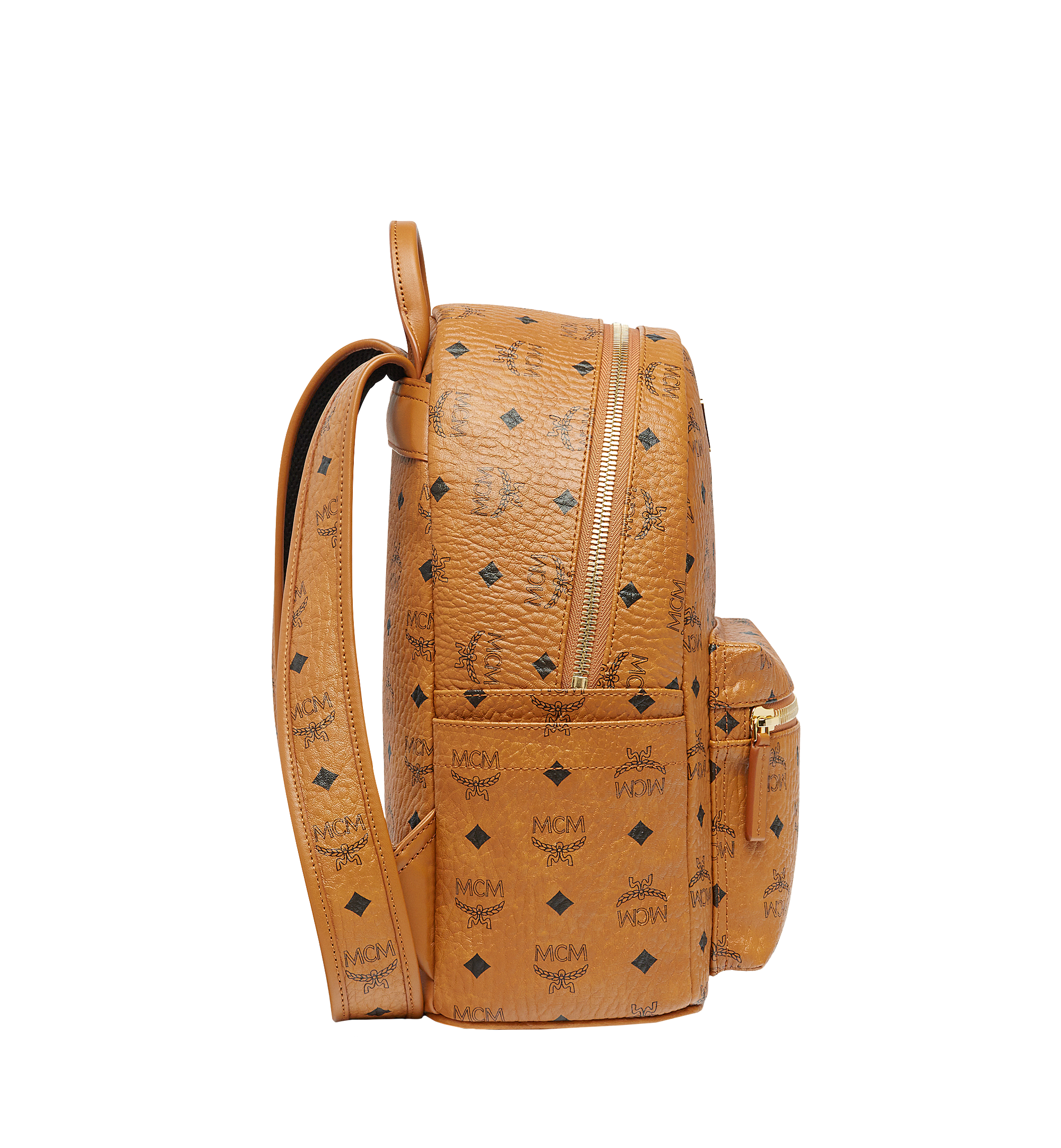 MCM Stark Classic Rabbit Backpack in Visetos Cognac MWK6AXL06CO001 Alternate View 2
