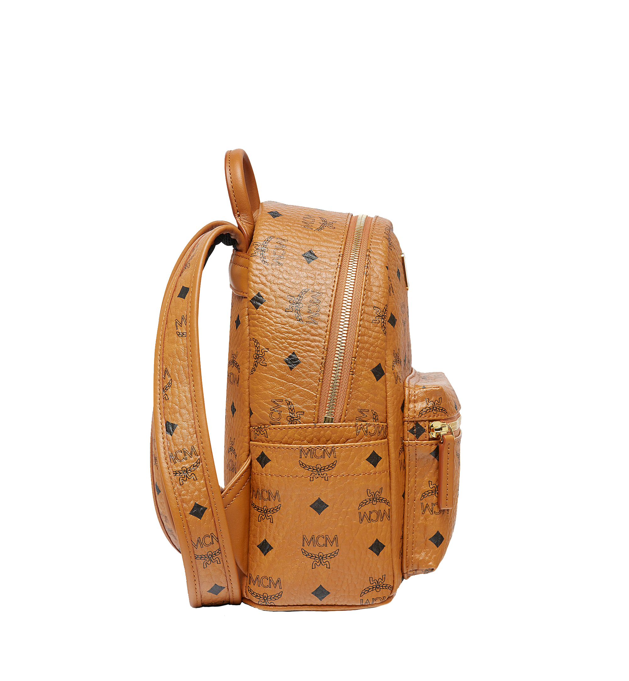 MCM Stark Classic Rabbit Backpack in Visetos Cognac MWK6AXL07CO001 Alternate View 2