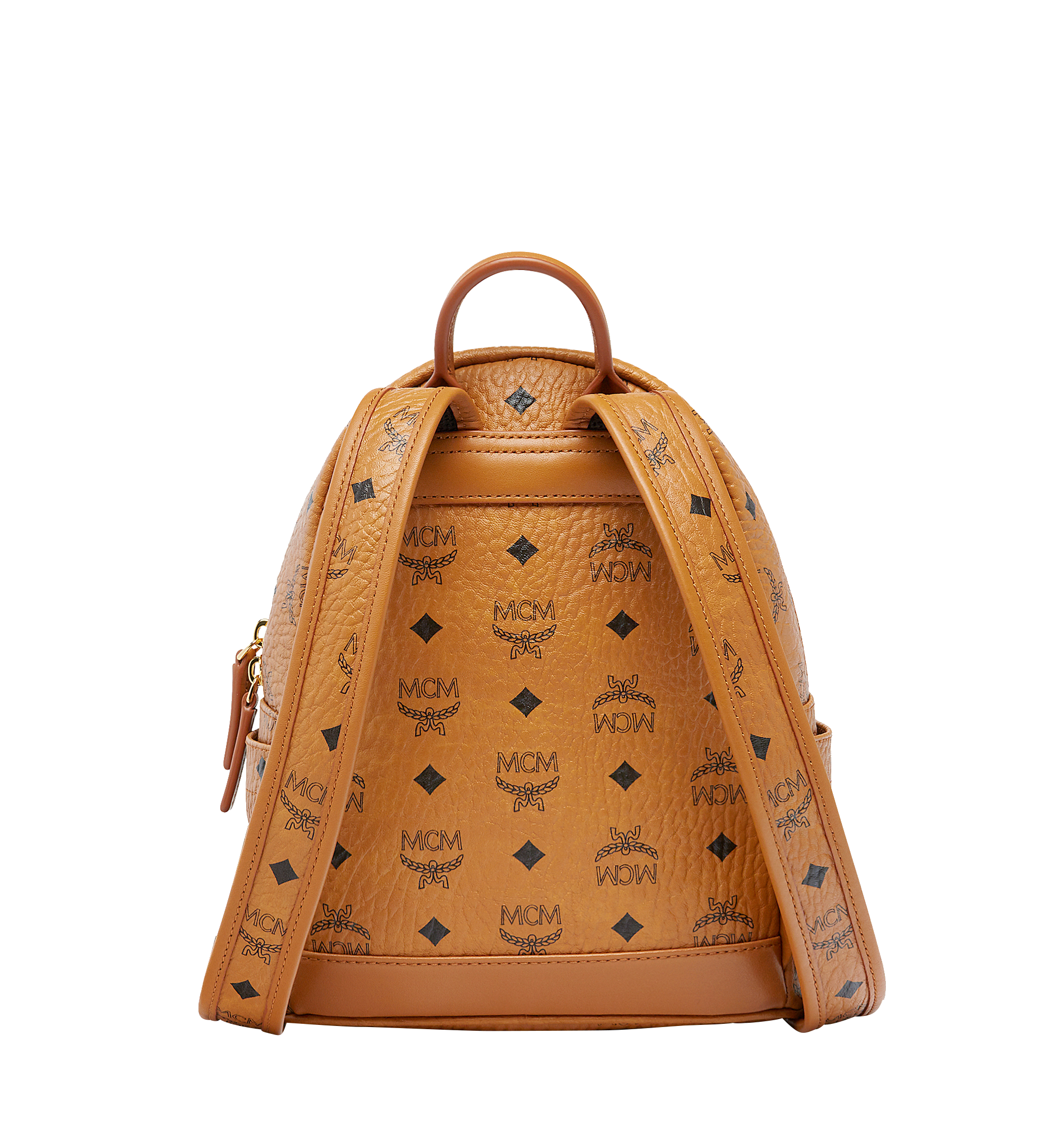 MCM Stark Classic Rabbit Backpack in Visetos Cognac MWK6AXL07CO001 Alternate View 3
