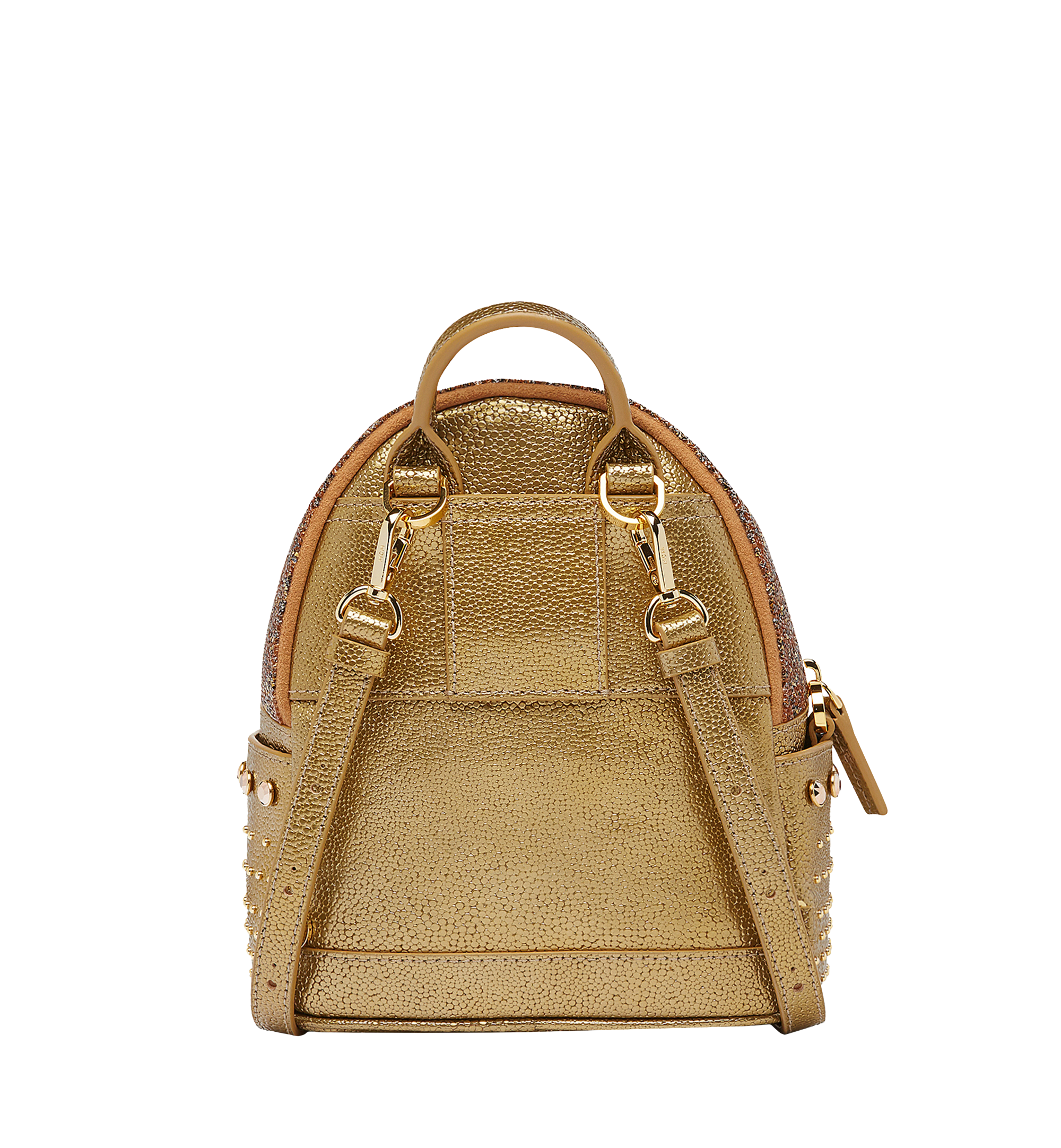 MCM Stark Kristall Backpack in Visetos Gold MWK7SVE89DG001 Alternate View 4