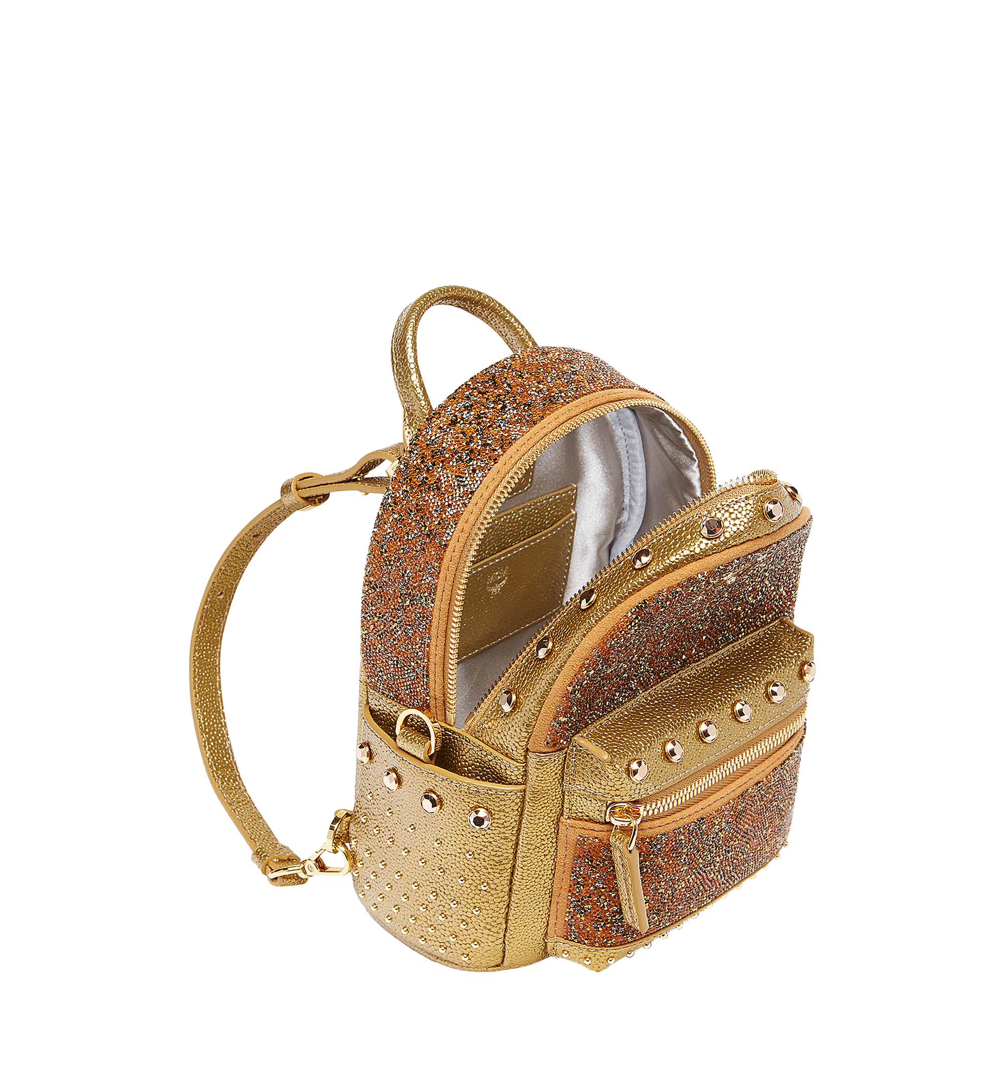 MCM Stark Kristall Backpack in Visetos Gold MWK7SVE89DG001 Alternate View 6