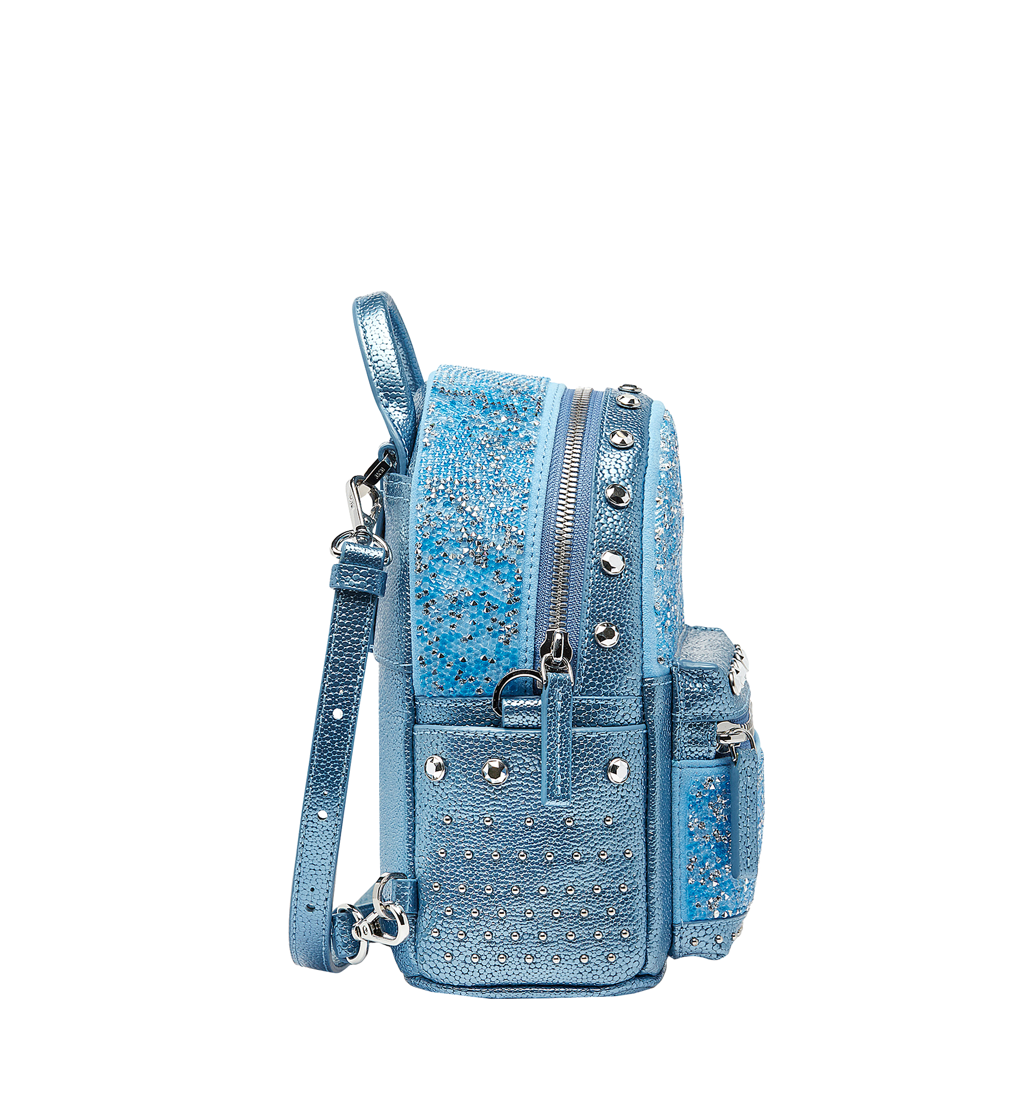 MCM Stark Kristall Backpack in Visetos BLUE MWK7SVE89HC001 Alternate View 2