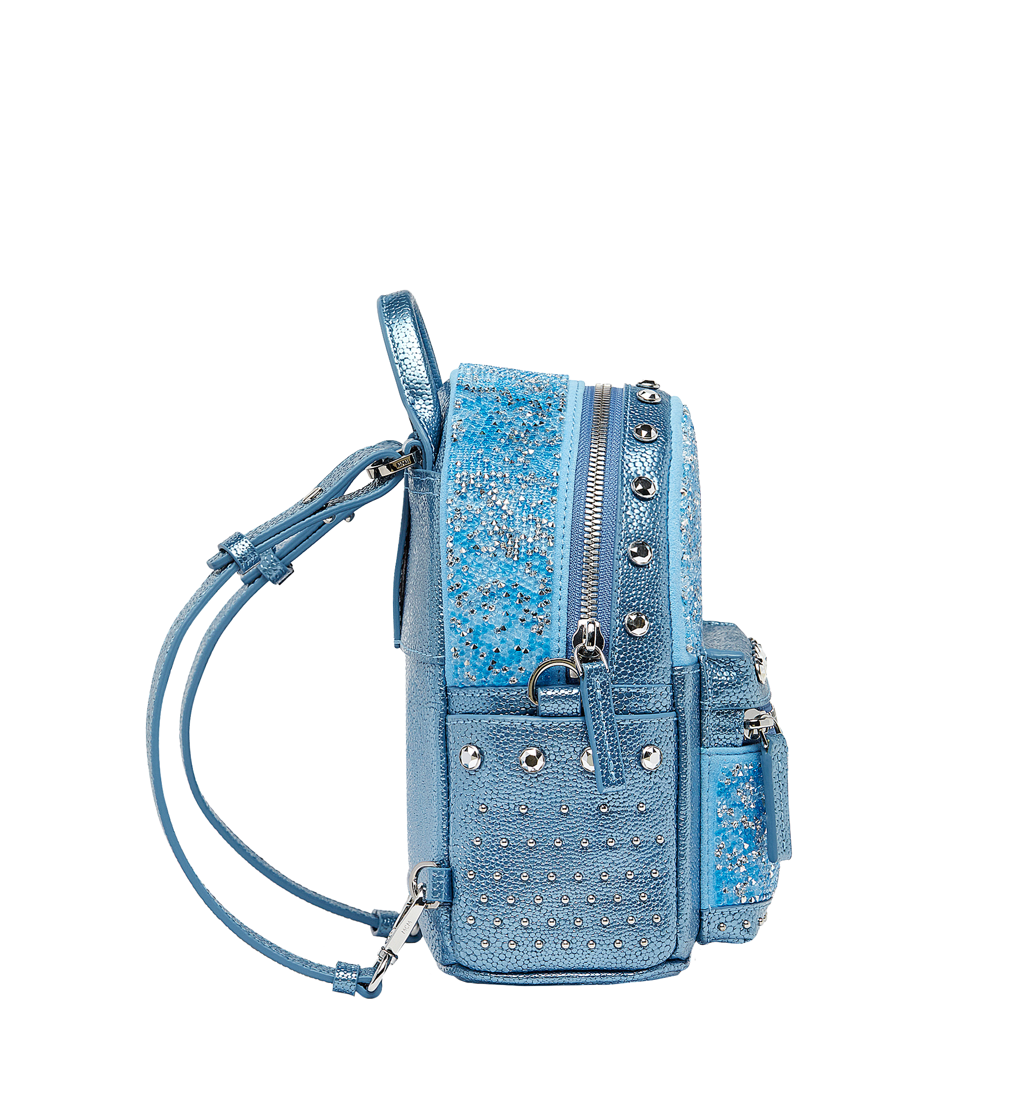 MCM Stark Kristall Backpack in Visetos BLUE MWK7SVE89HC001 Alternate View 3