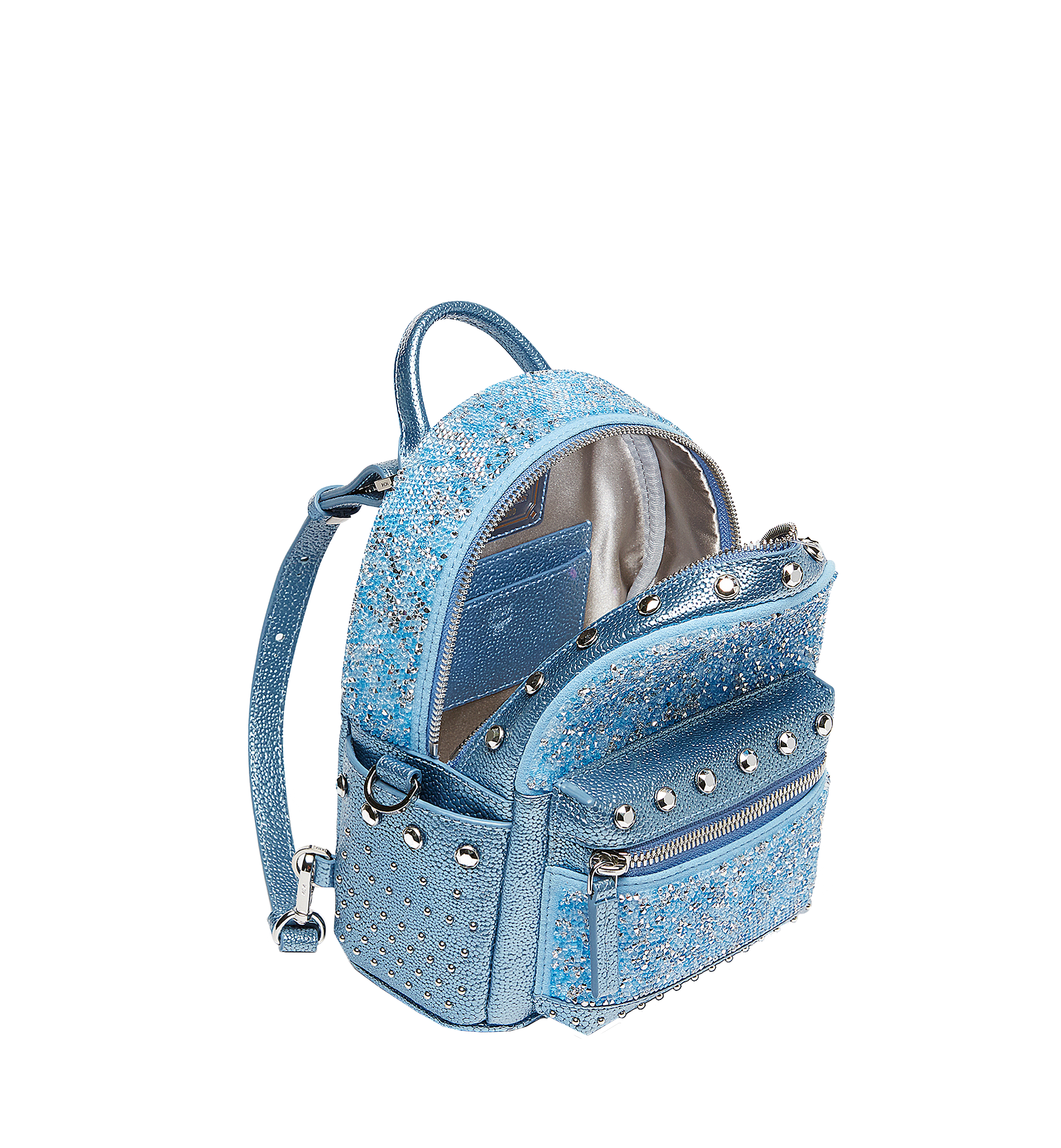 MCM Stark Kristall Backpack in Visetos BLUE MWK7SVE89HC001 Alternate View 6