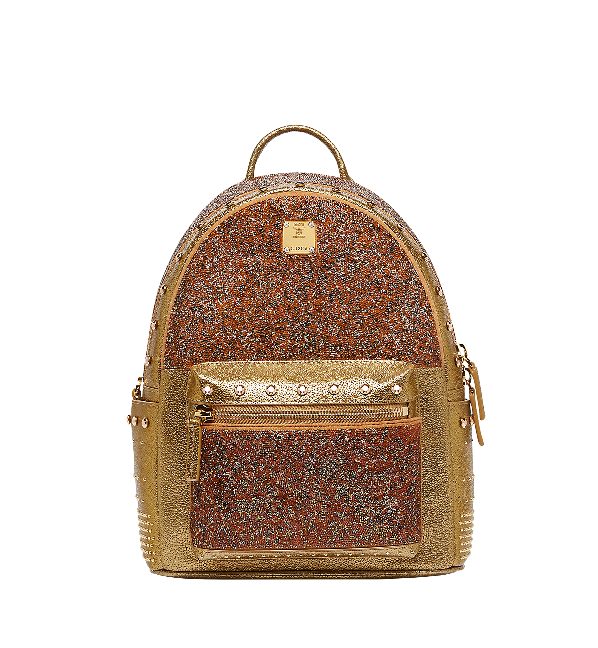 MCM Stark Kristall Backpack in Visetos Gold MWK7SVE90DG001 Alternate View 1