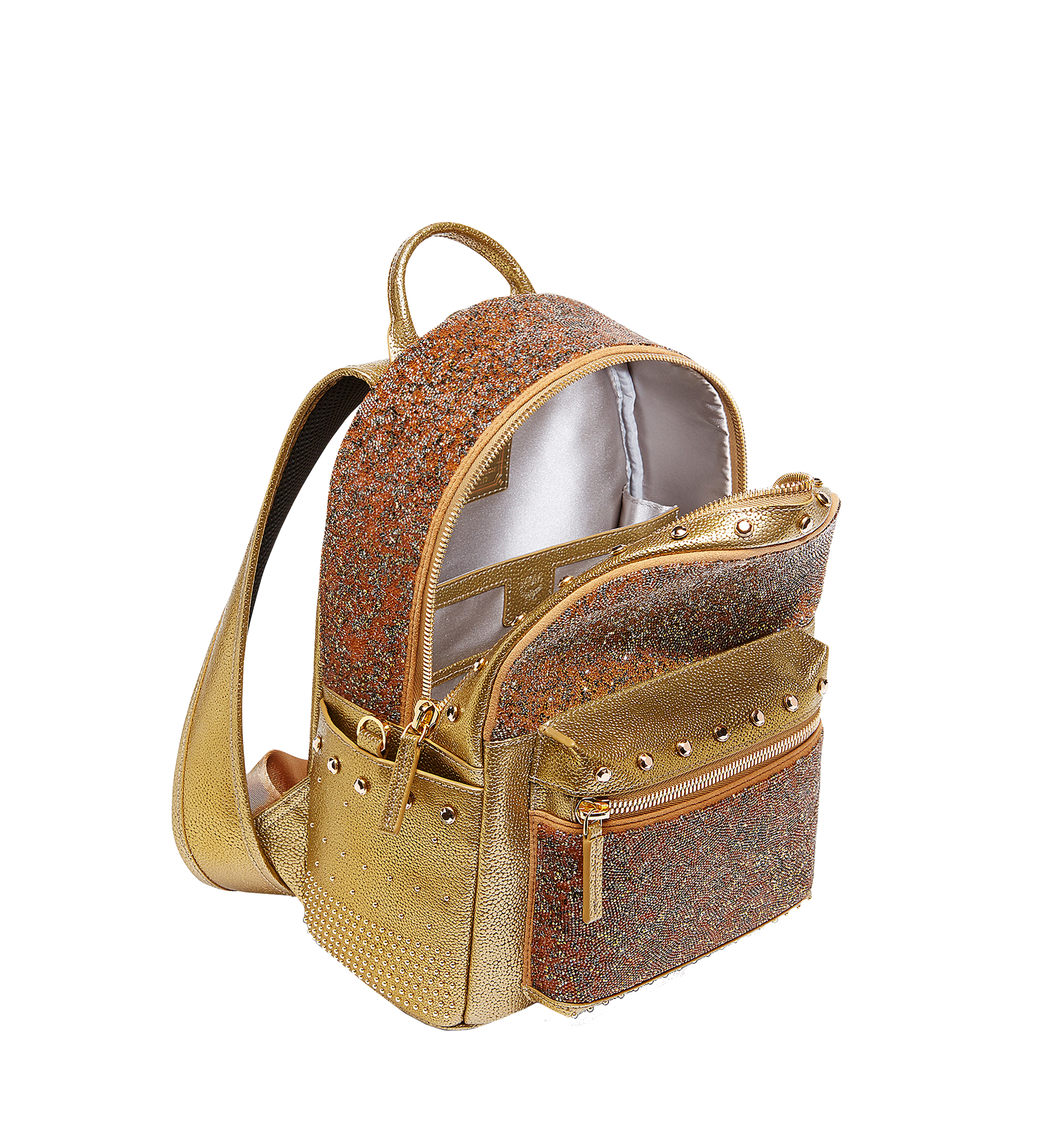 MCM Stark Kristall Backpack in Visetos Gold MWK7SVE90DG001 Alternate View 4