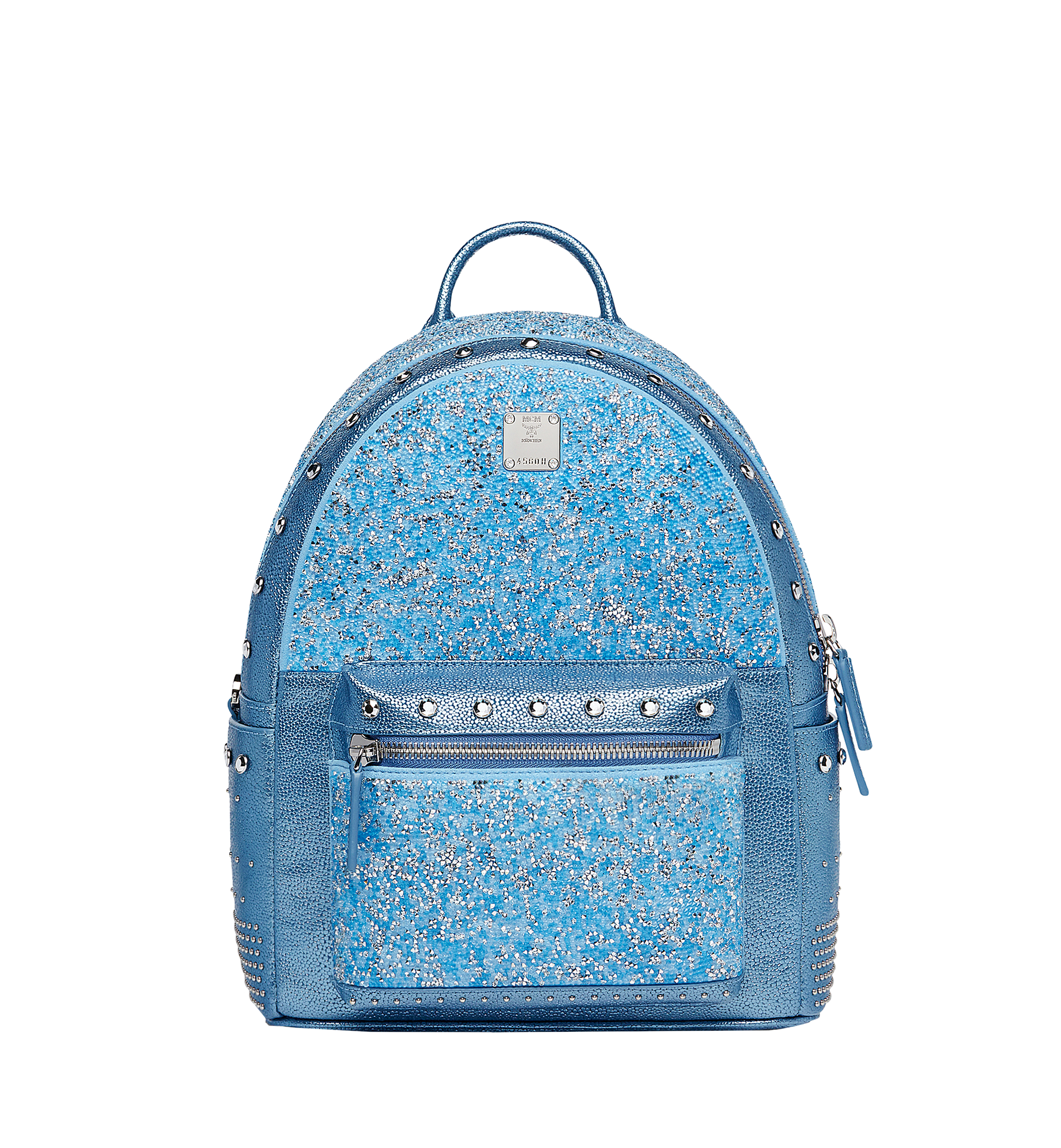 MCM Stark Kristall Backpack in Visetos BLUE MWK7SVE90HC001 Alternate View 1