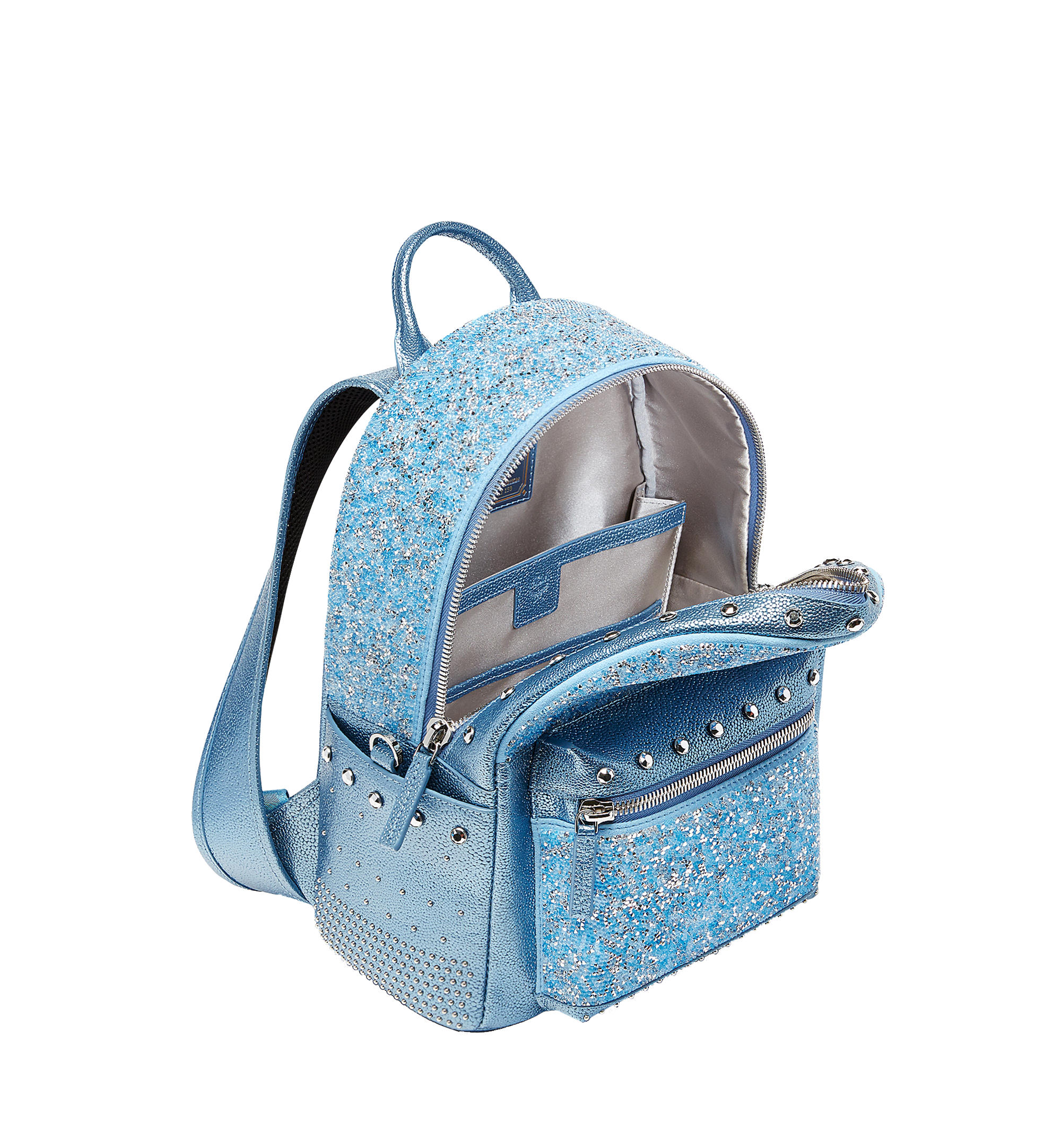 MCM Stark Kristall Backpack in Visetos BLUE MWK7SVE90HC001 Alternate View 4