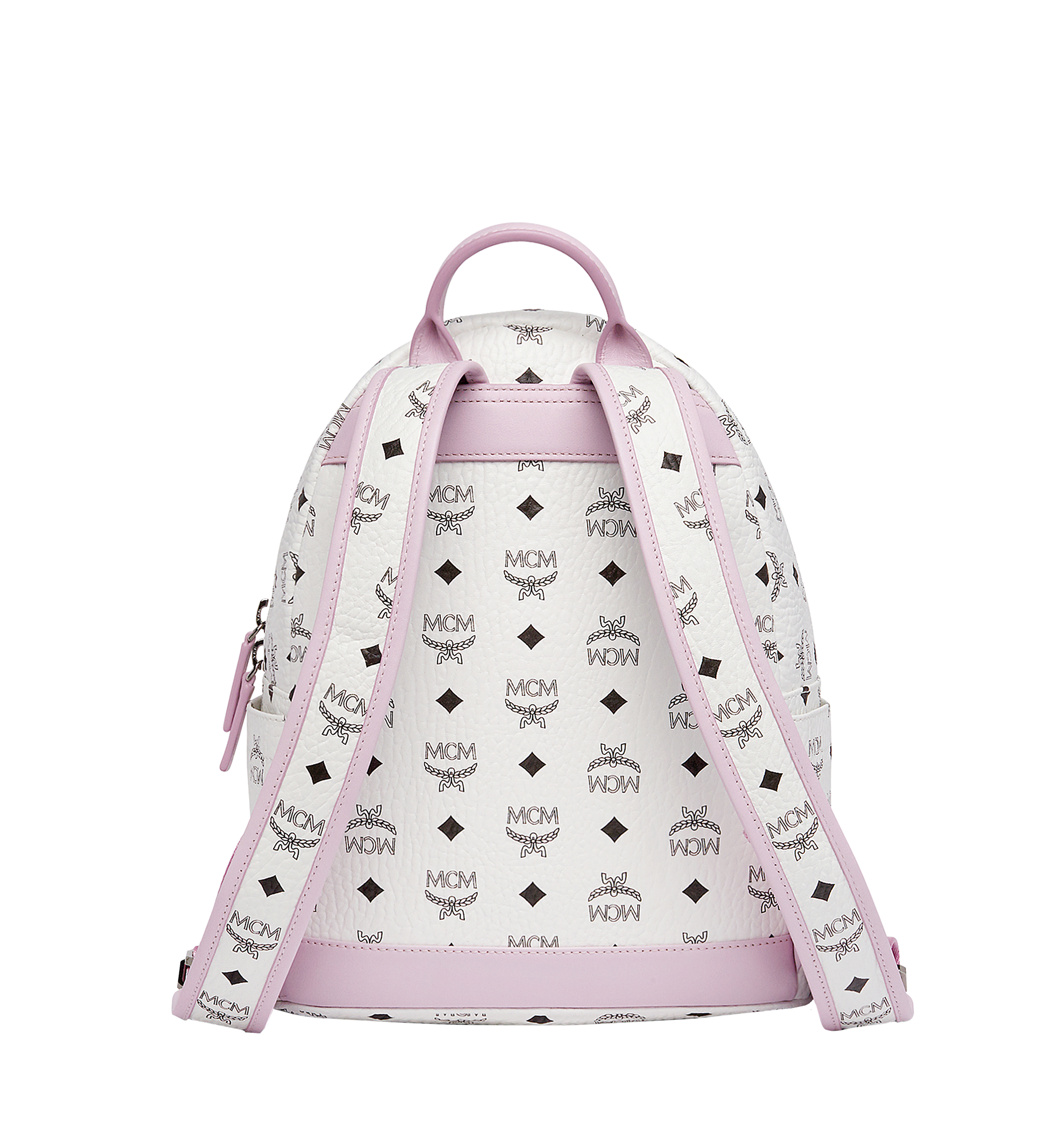 MCM Stark Punk Rabbit Backpack in Visetos White MWK7SXL22WT001 Alternate View 3