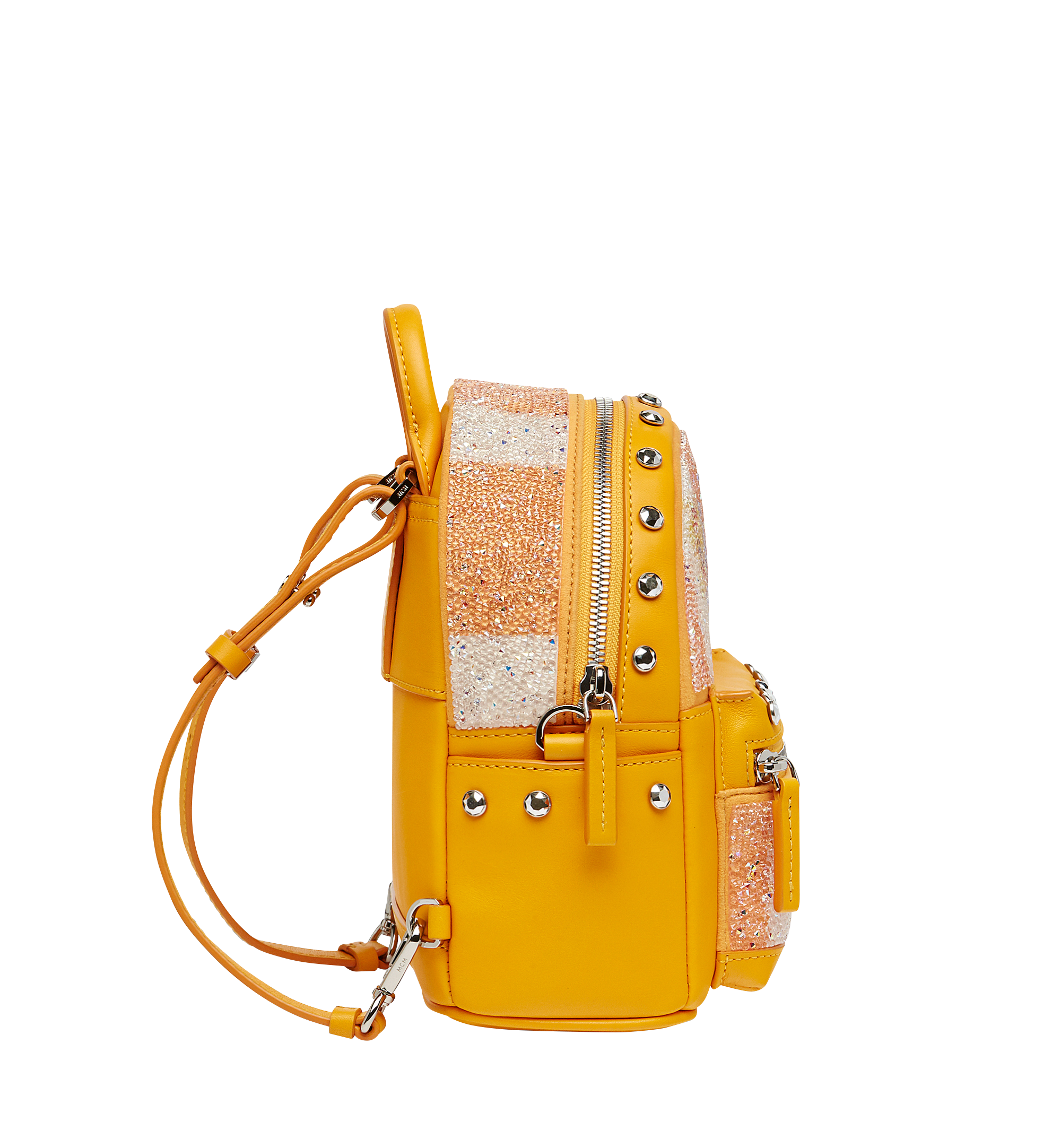 MCM Stark Floral Crystal Backpack in Visetos Yellow MWK8SVE05YX001 Alternate View 3
