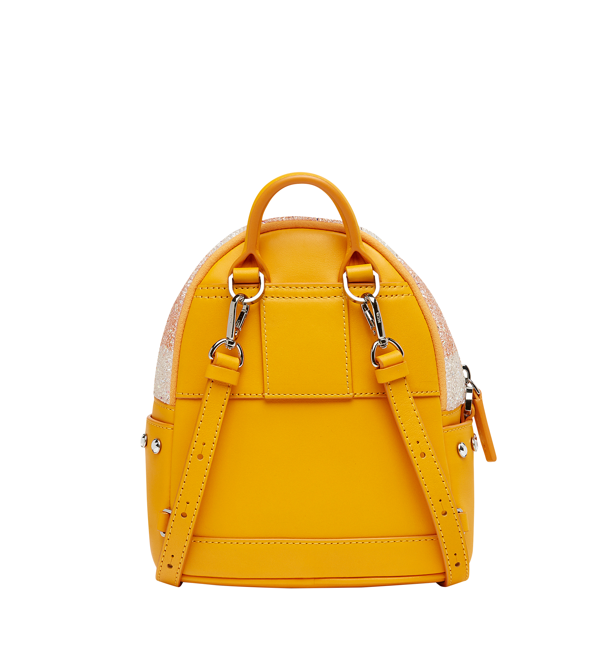 MCM Stark Floral Crystal Backpack in Visetos Yellow MWK8SVE05YX001 Alternate View 4