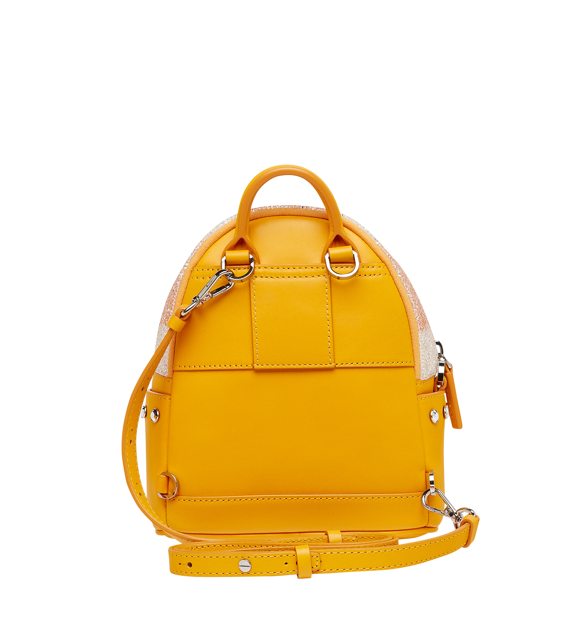 MCM Stark Floral Crystal Backpack in Visetos Yellow MWK8SVE05YX001 Alternate View 5