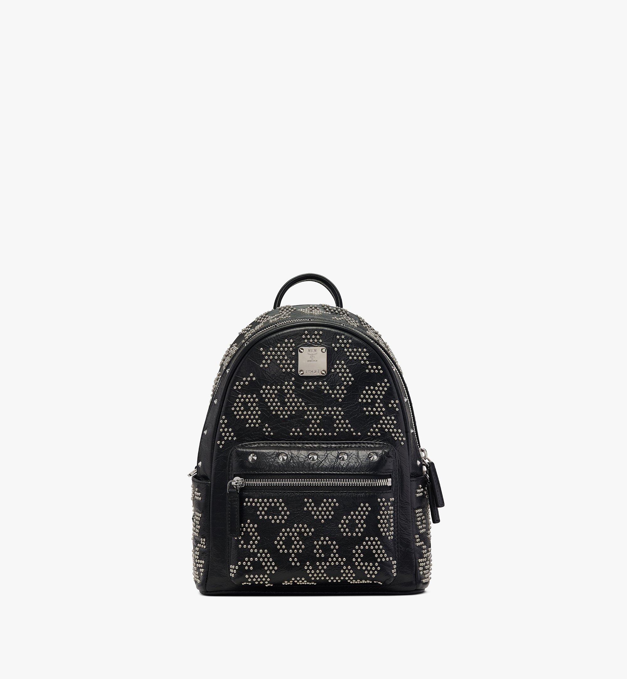 mcm backpack black studded