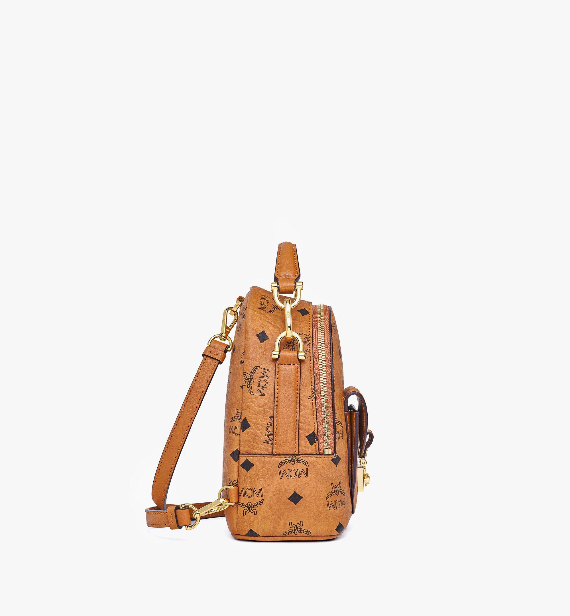 MCM Tracy Backpack in Visetos Cognac MWKBSPA01CO001 Alternate View 1