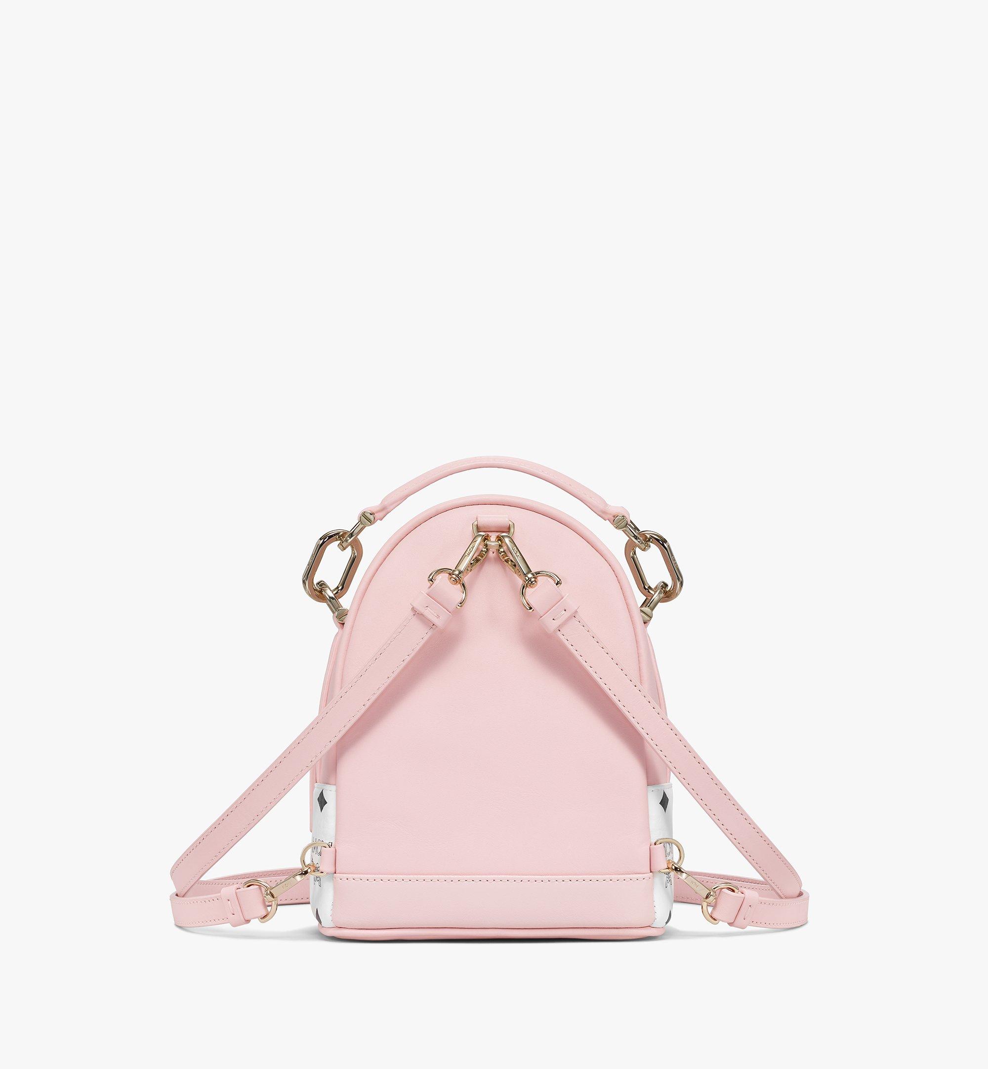 MCM Patricia Backpack in Visetos Leather Block Pink MWKBSPA02QH001 Alternate View 3