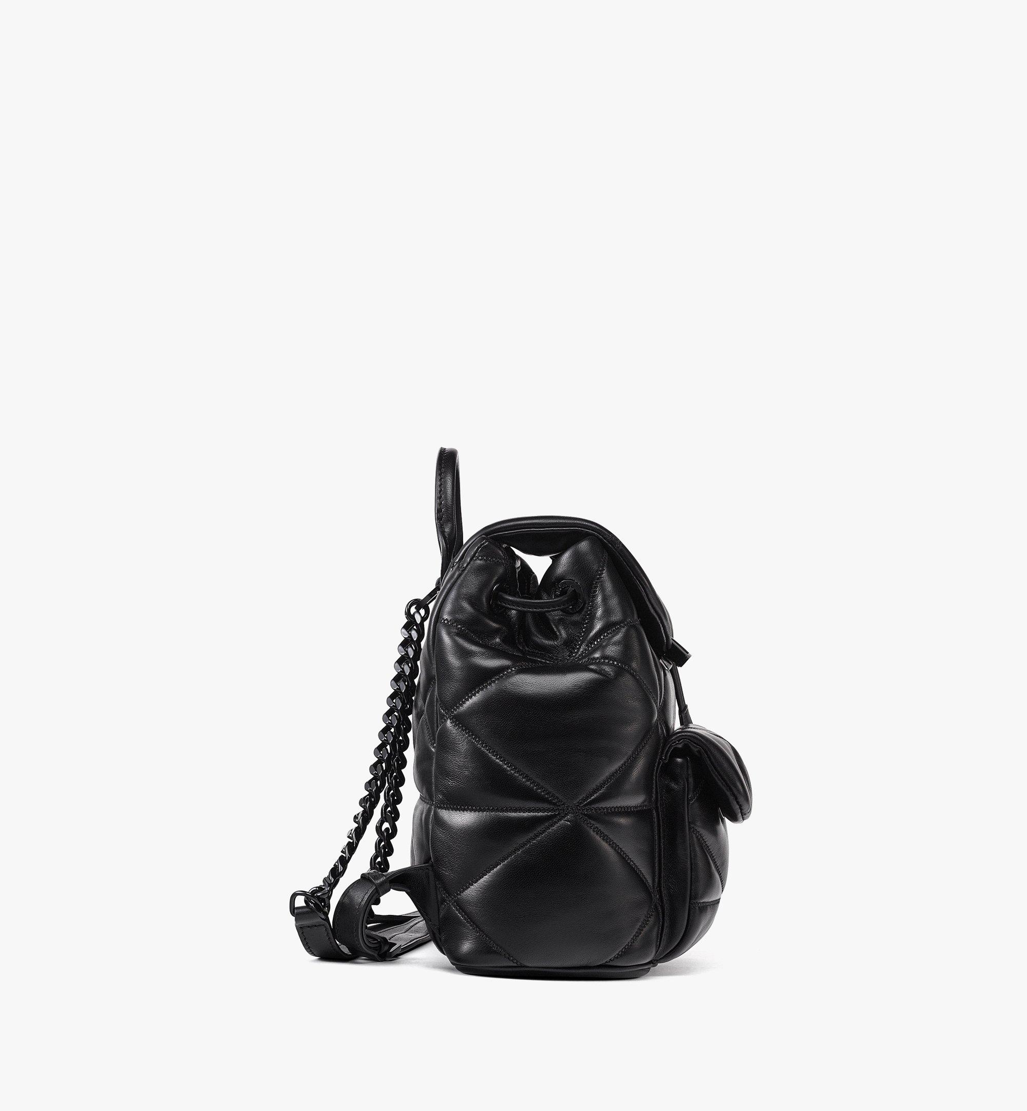 MCM Travia Backpack in Cloud Quilted Lamb Leather Black MWKDALM01BK001 Alternate View 1