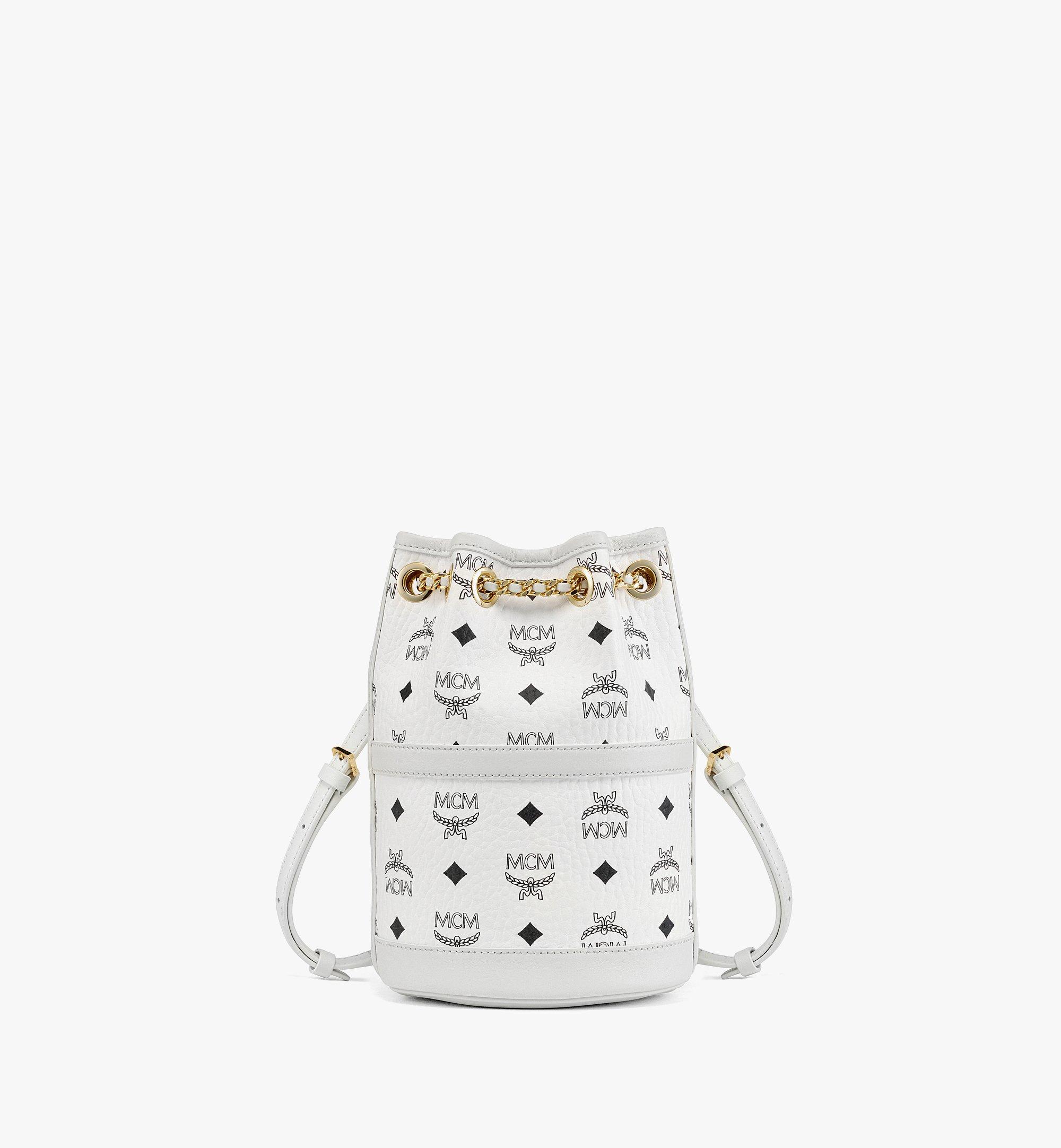 Mcm mini backpack online white