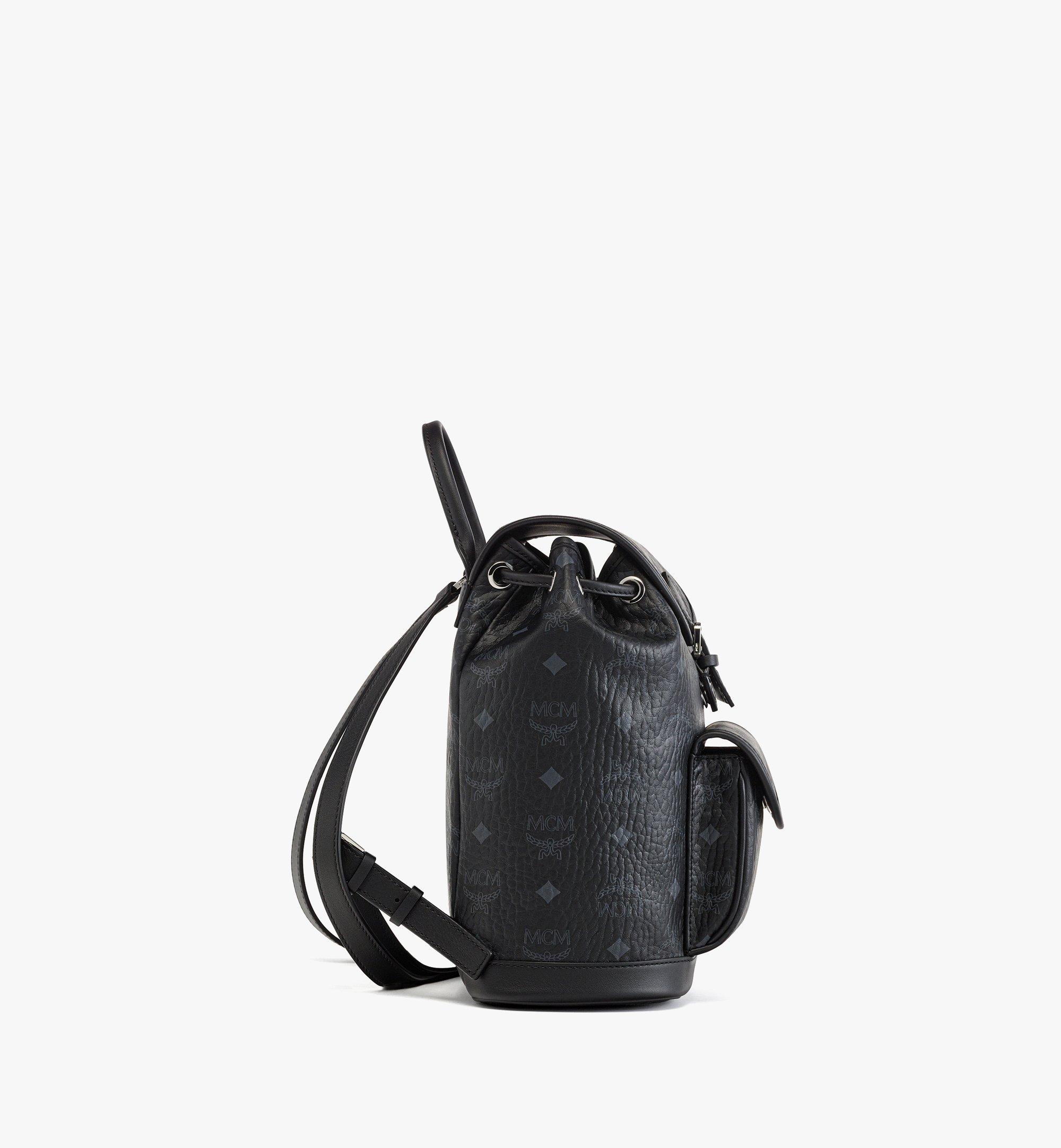 Mini Aren Drawstring Backpack in Visetos Black