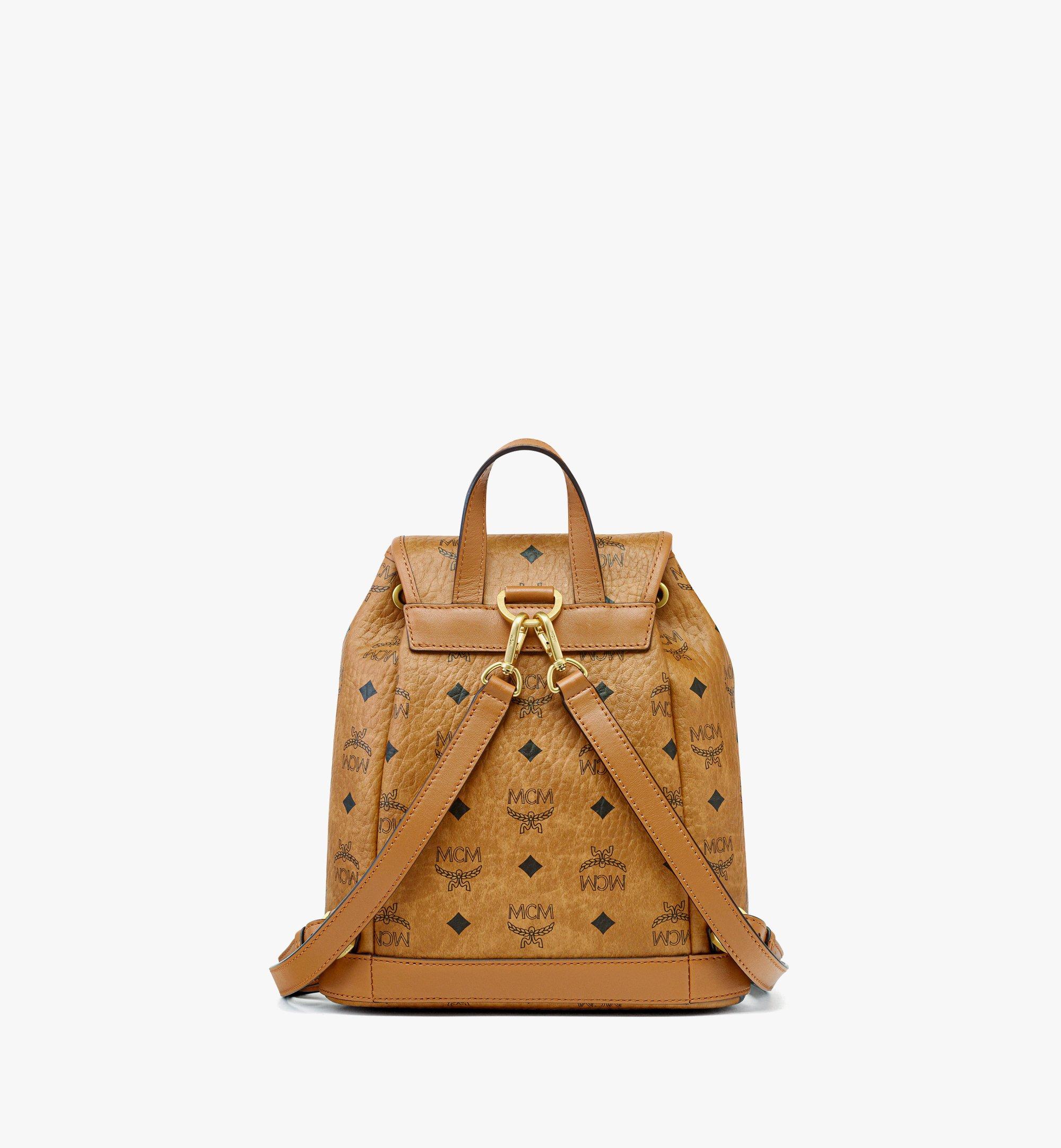 MCM Sac à dos à cordon Aren en Visetos Cognac MWKFATA02CO001 Plus de photos 3