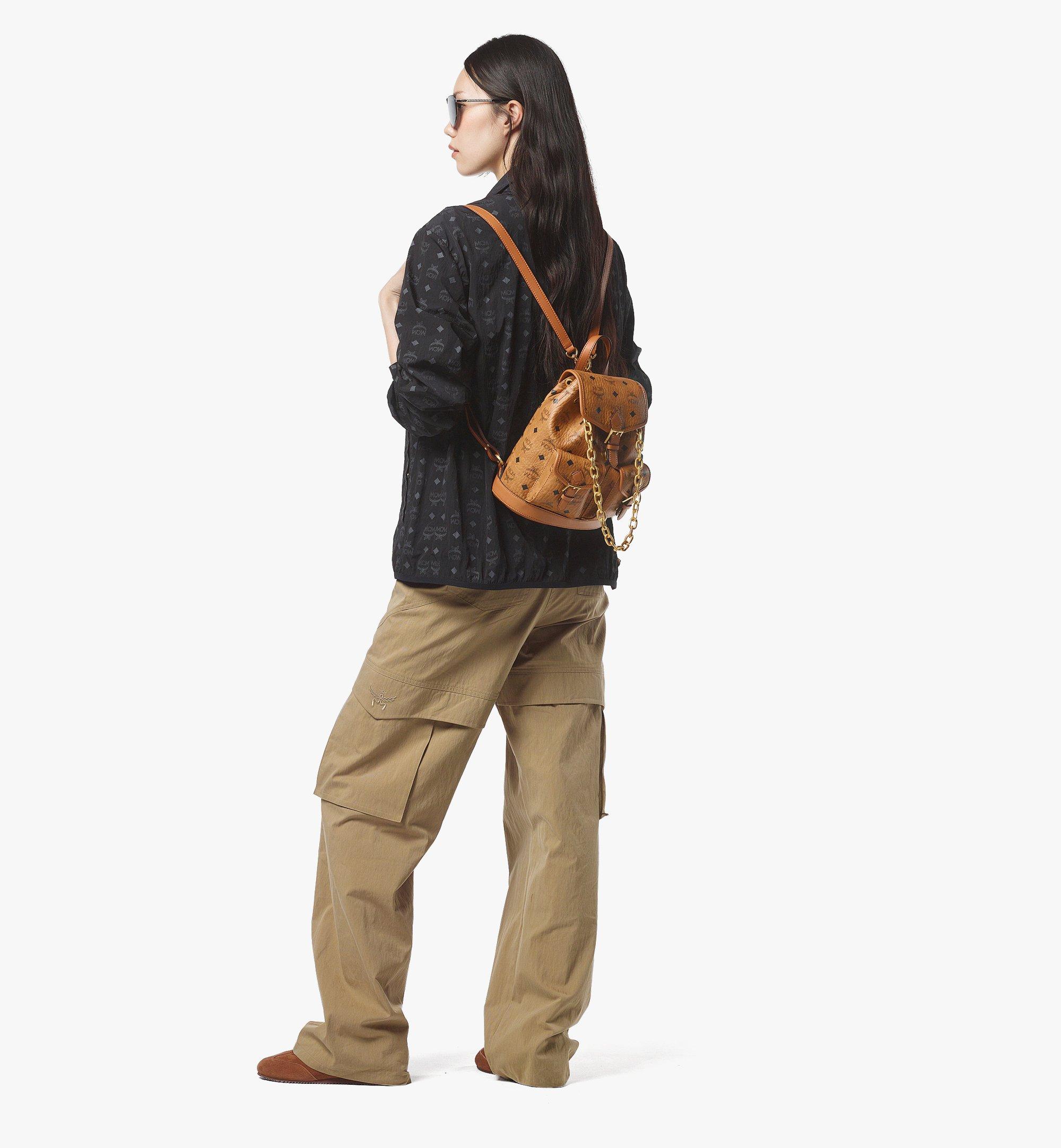 MCM Aren Drawstring Backpack in Visetos Cognac MWKFATA02CO001 Alternate View 4