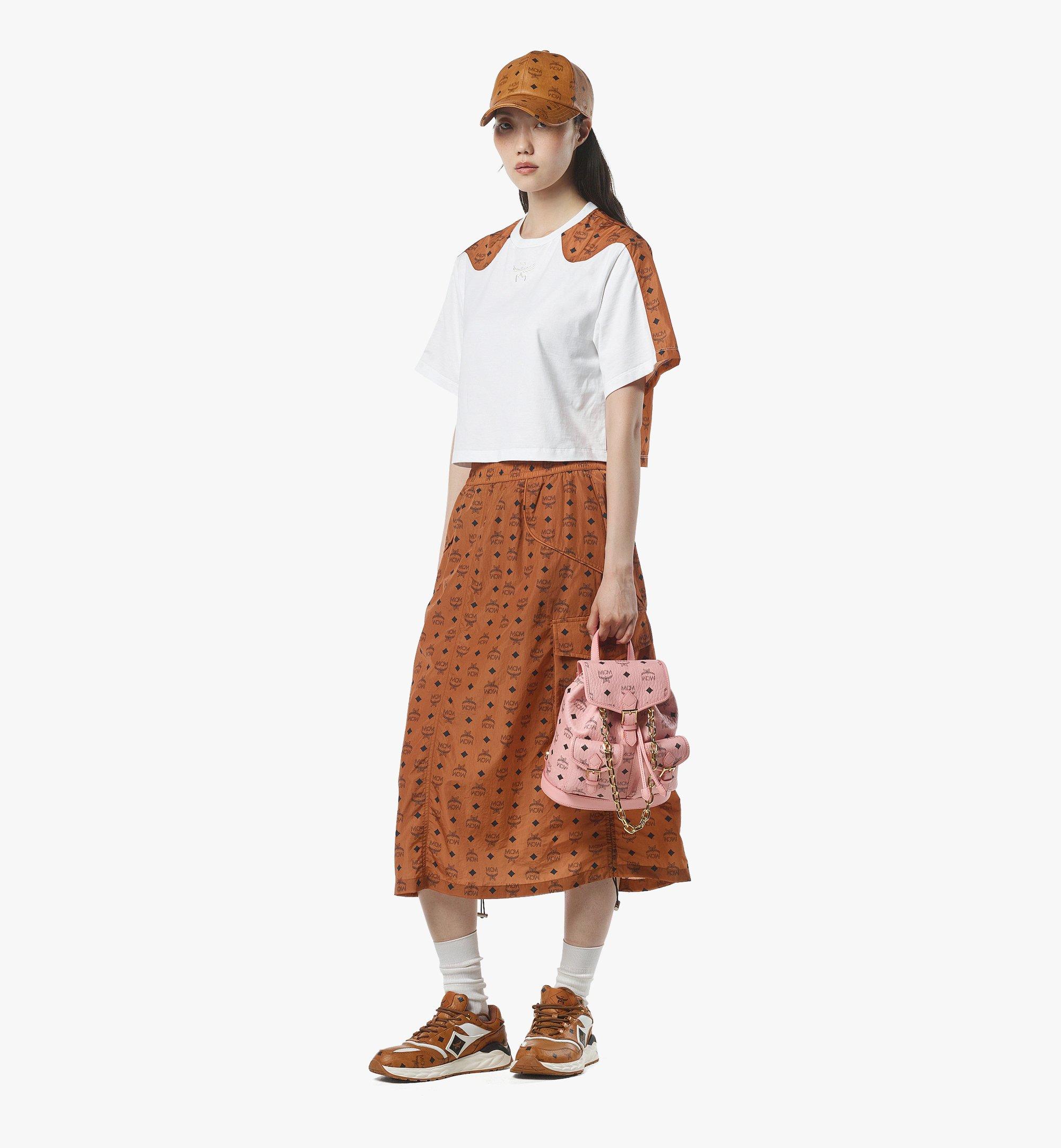 MCM Aren Drawstring Backpack in Visetos Pink MWKFATA02PZ001 Alternate View 2