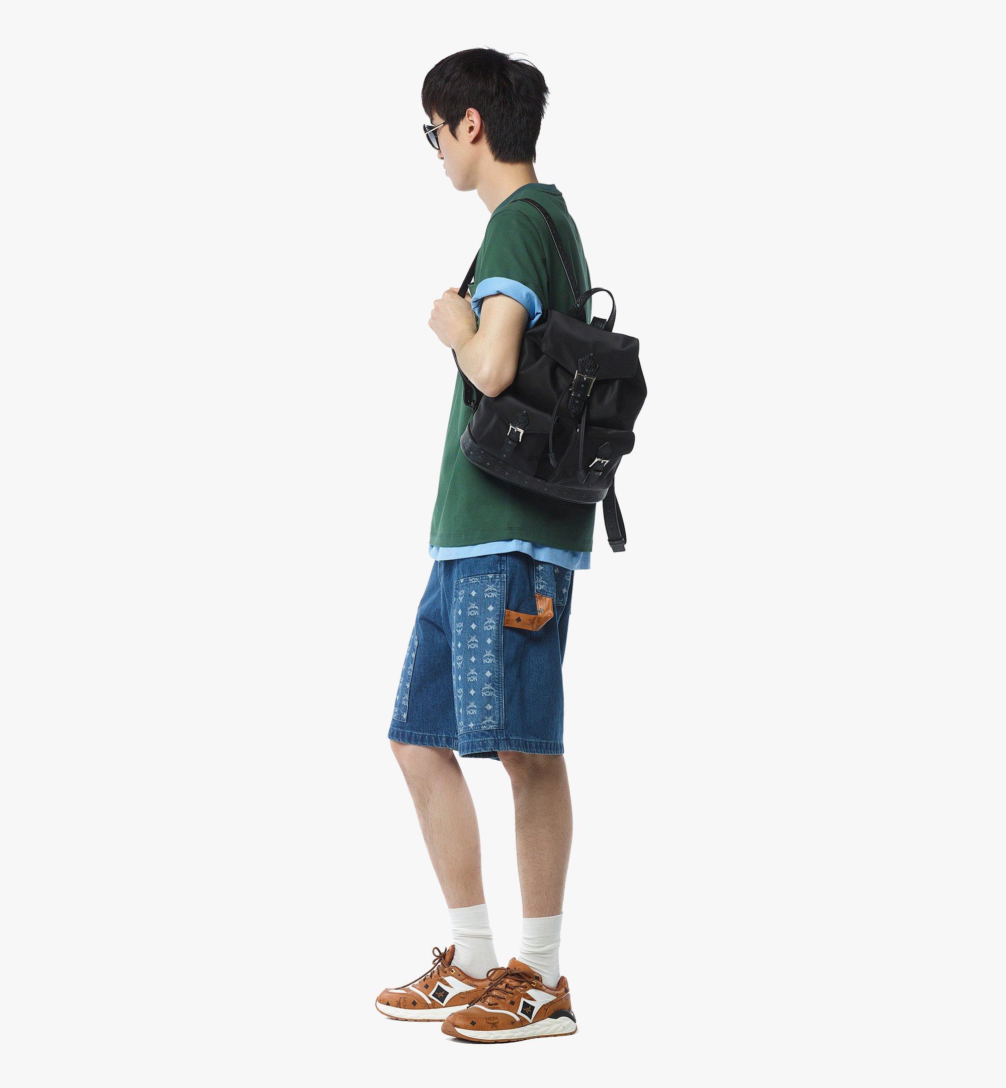 MCM Aren ECONYL®尼龙及皮革抽绳双肩背包 Black MWKFATA04BK001 更多视角 5