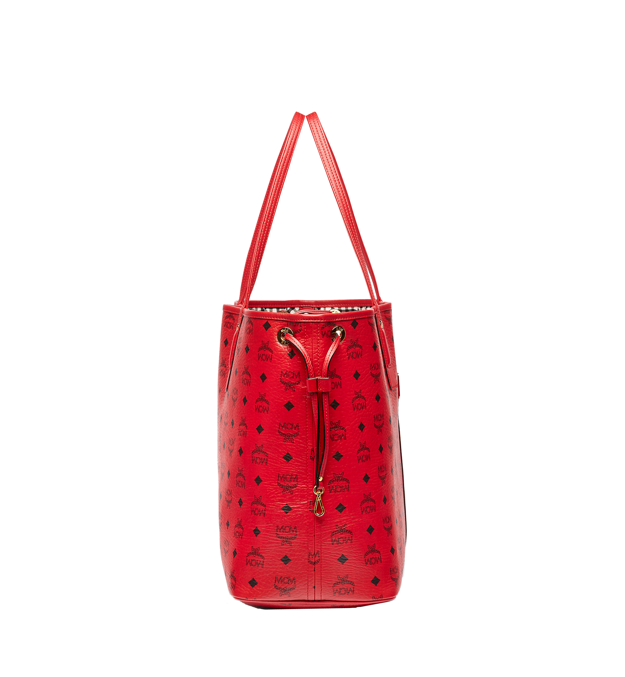 Mcm large red on sale tote