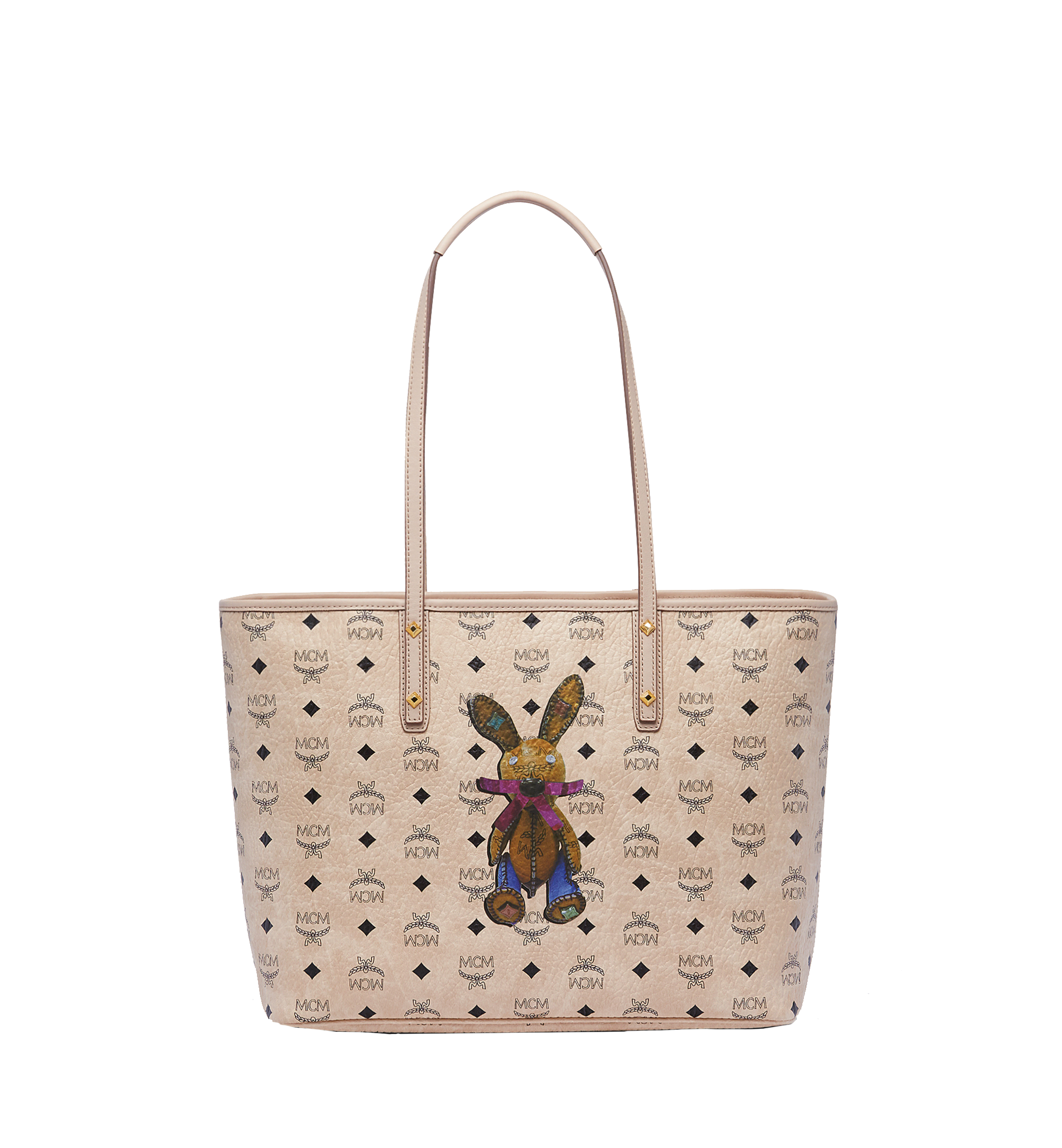 MCM Rabbit Top Zip Shopper in Visetos Beige MWP6AXL08IG001 Noch mehr sehen 1