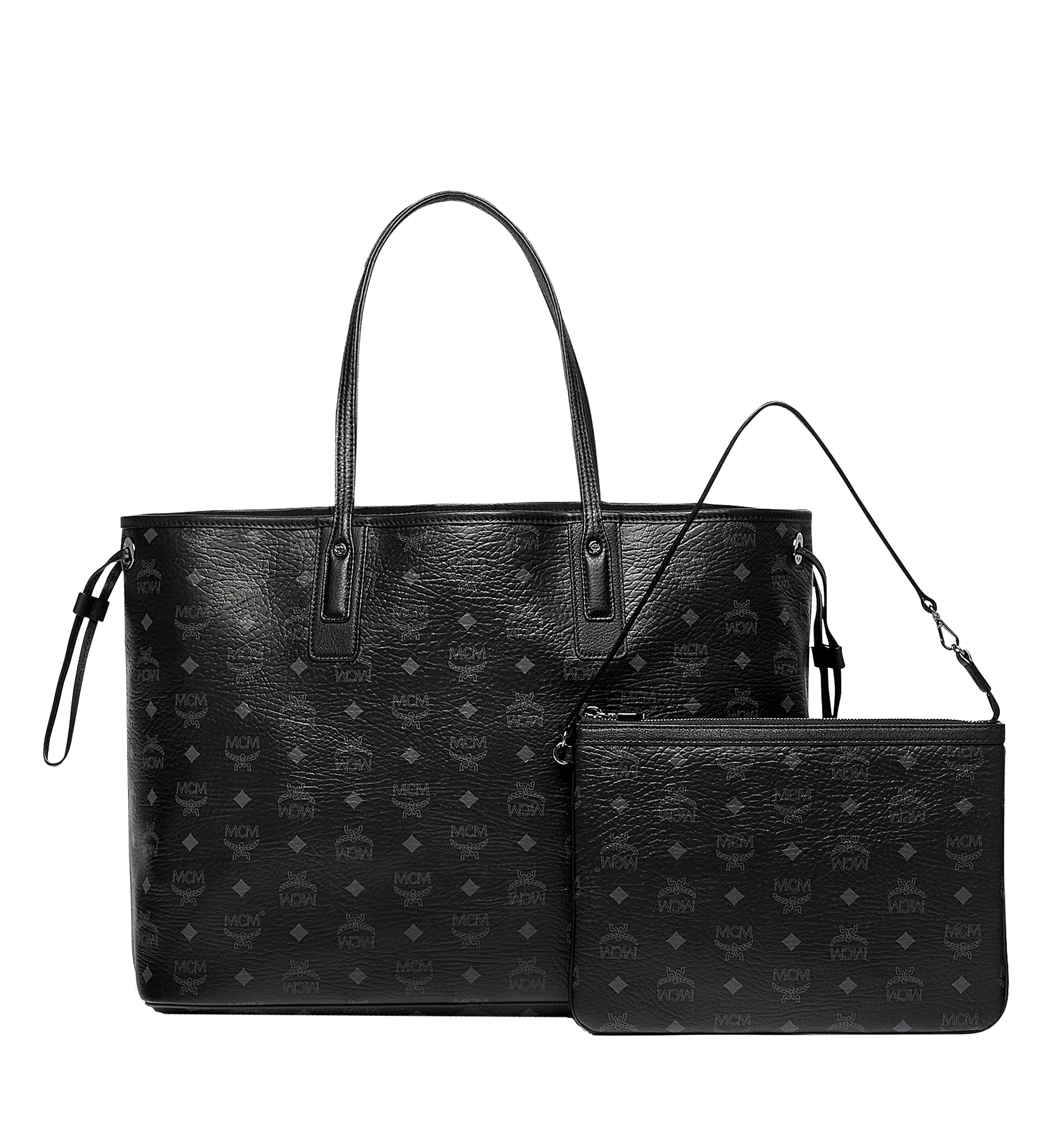 MCM Reversible Liz Shopper in Visetos Black MWP7AVI21BK001 Alternate View 4
