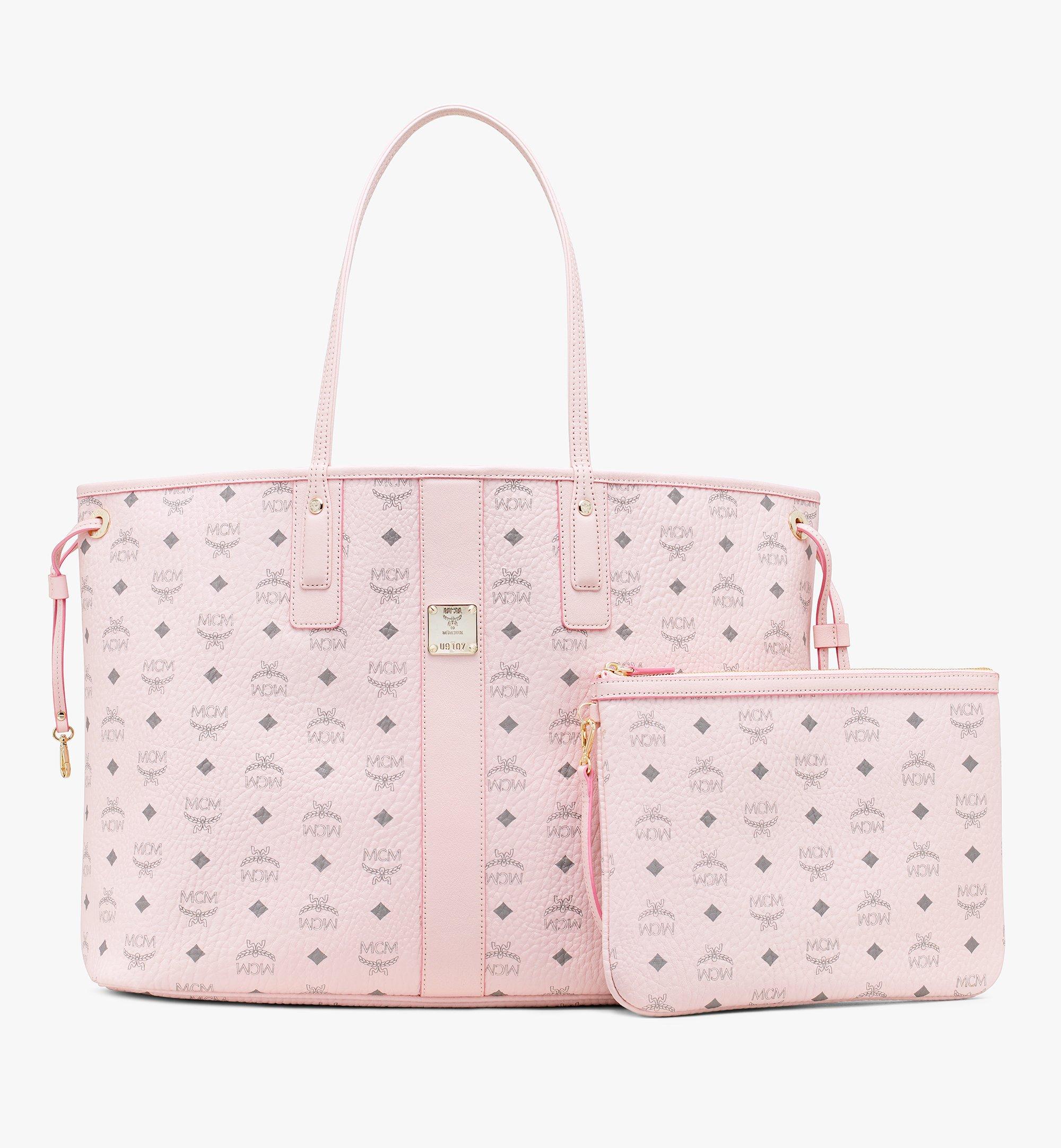 mcm pink shopper tote