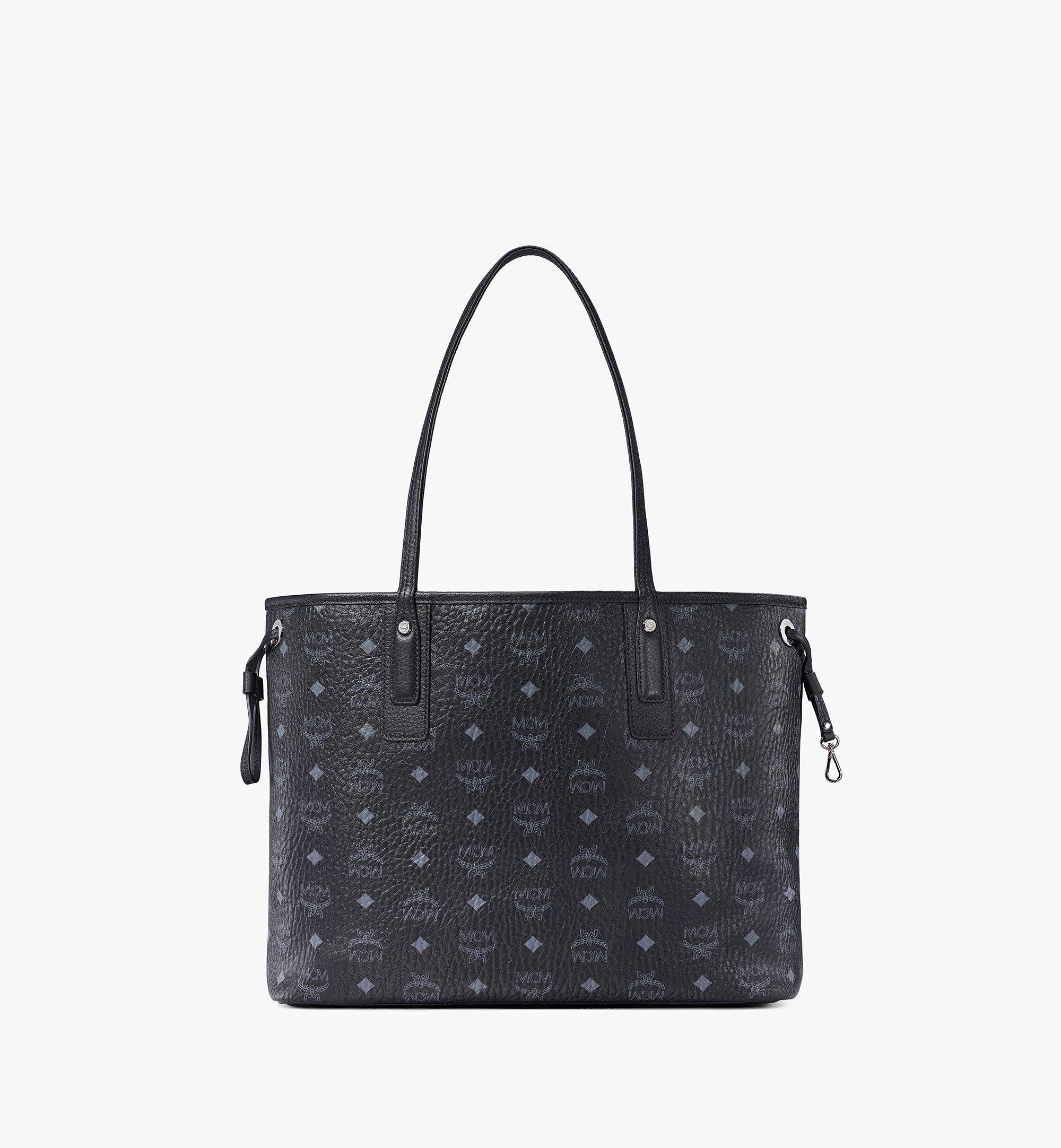 Medium Reversible Liz Shopper in Visetos Black MCM SG