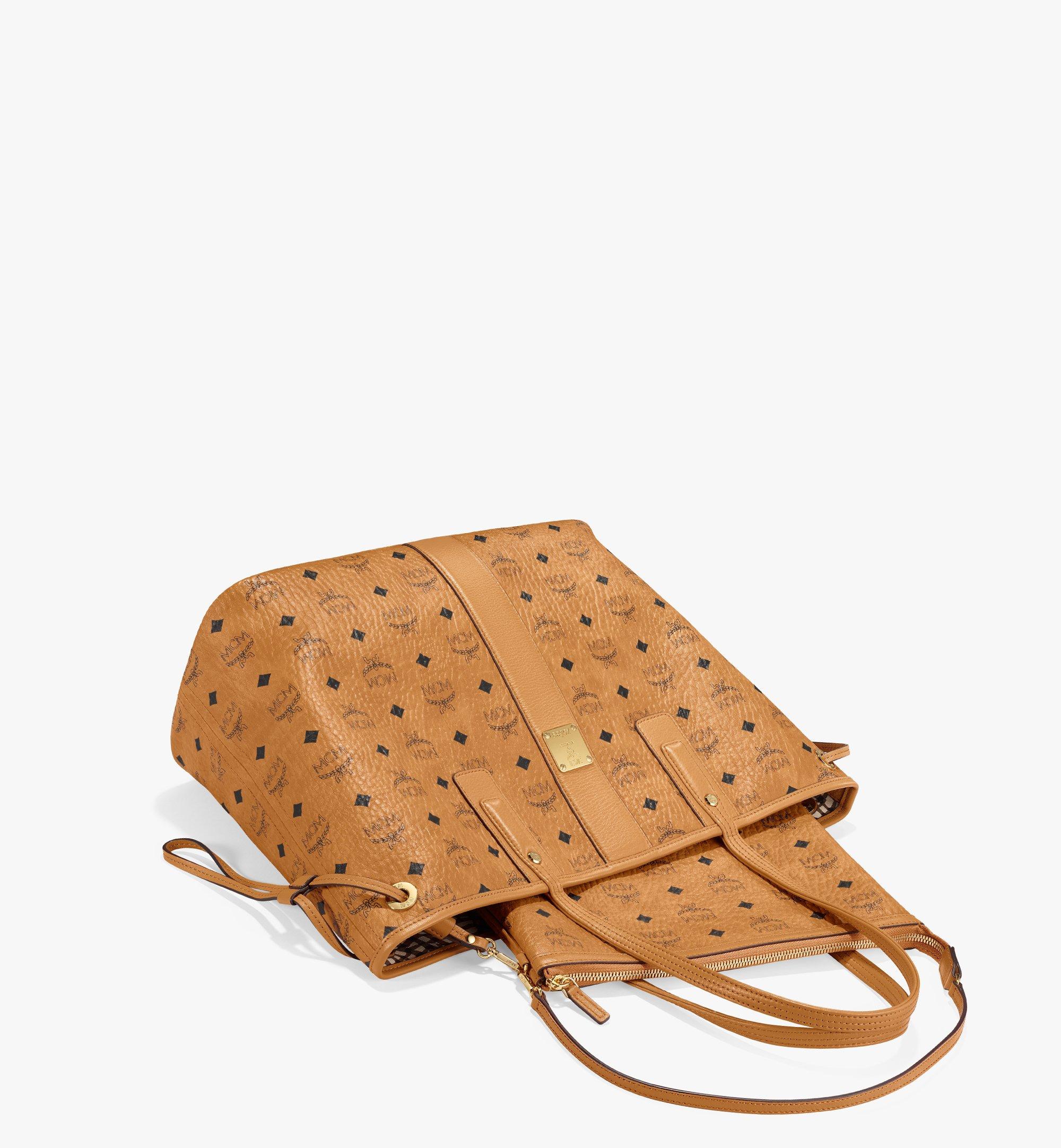 Medium Reversible Liz Shopper in Visetos Cognac